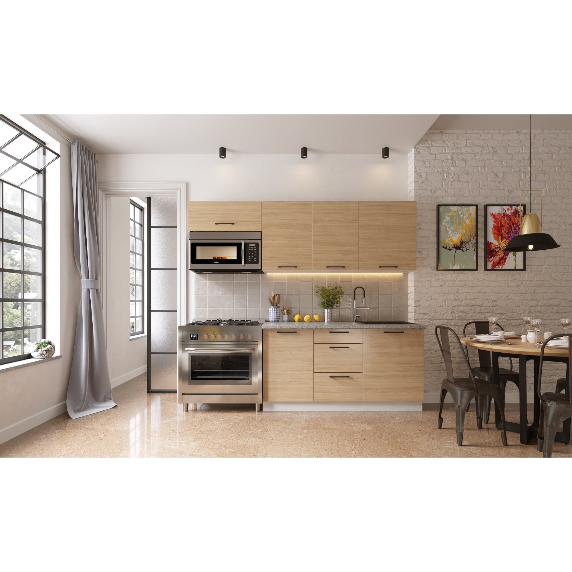 KoolMore 1.6 cu. ft. Over the Range Stainless Steel Microwave, featuring a sleek design and ergonomic pull-handle door.