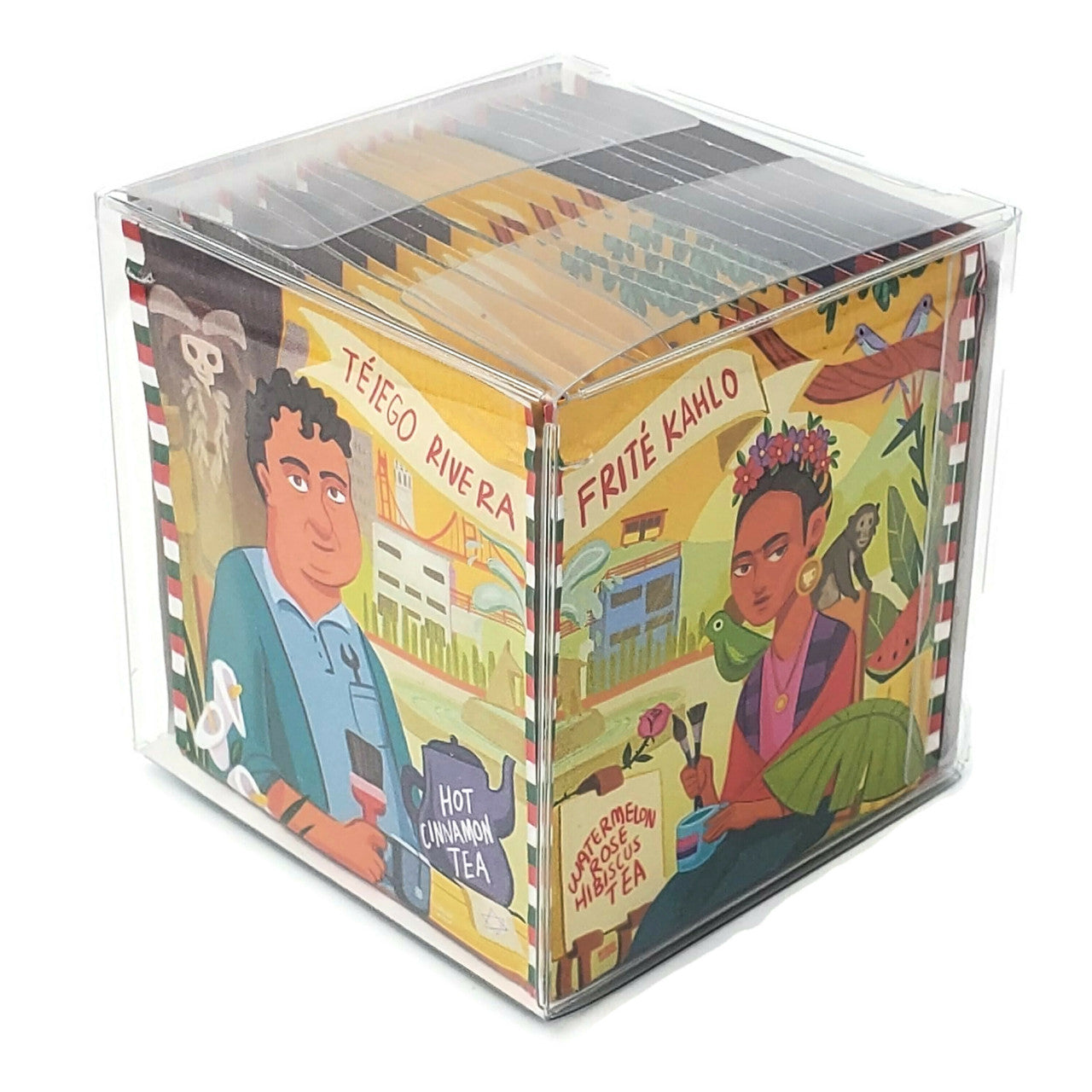 AmanTÉs - The Lovers Organic Tea pack featuring eco-friendly packaging and vibrant tea blends, perfect for gifting.