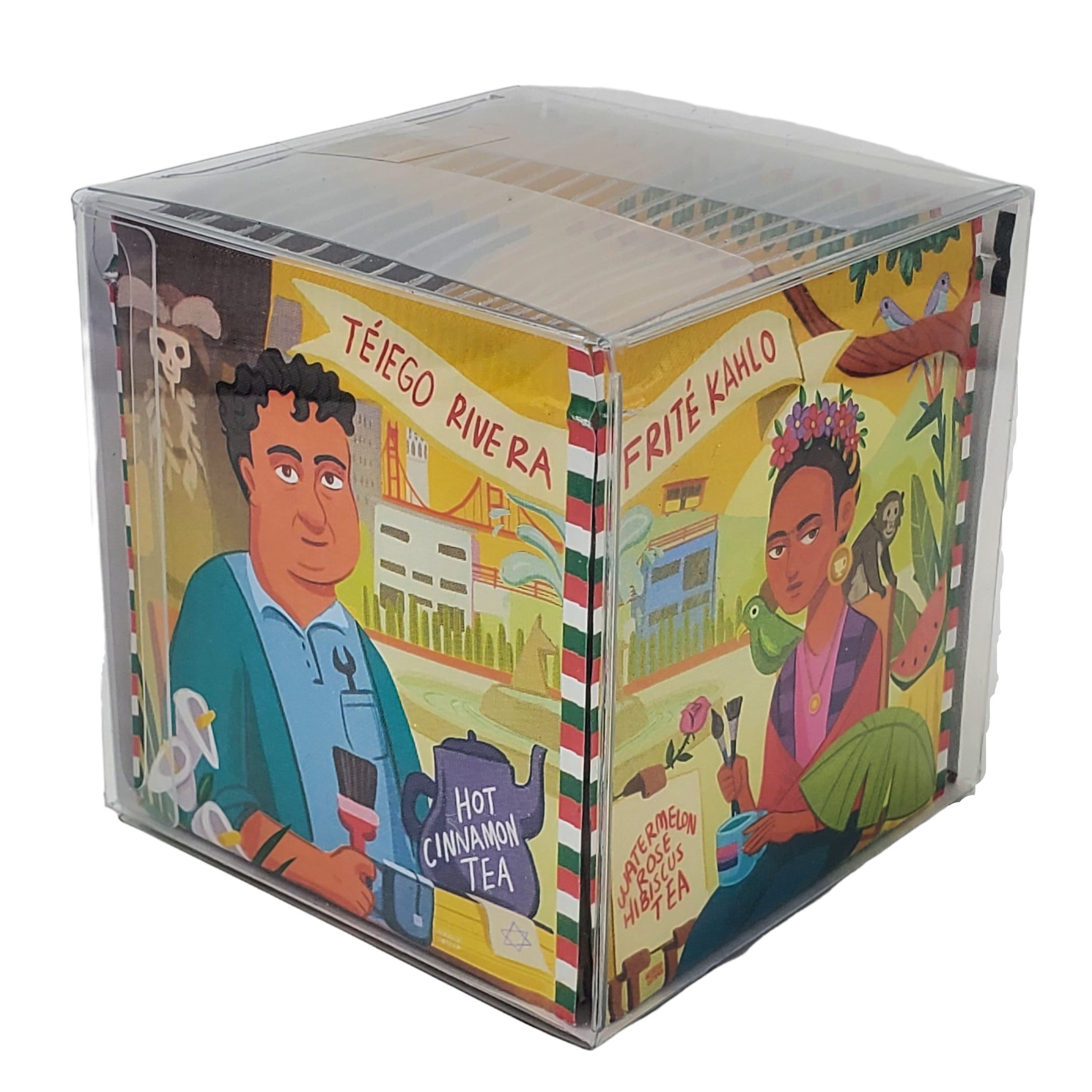 AmanTÉs - The Lovers Organic Tea pack featuring eco-friendly packaging and vibrant tea blends, perfect for gifting.