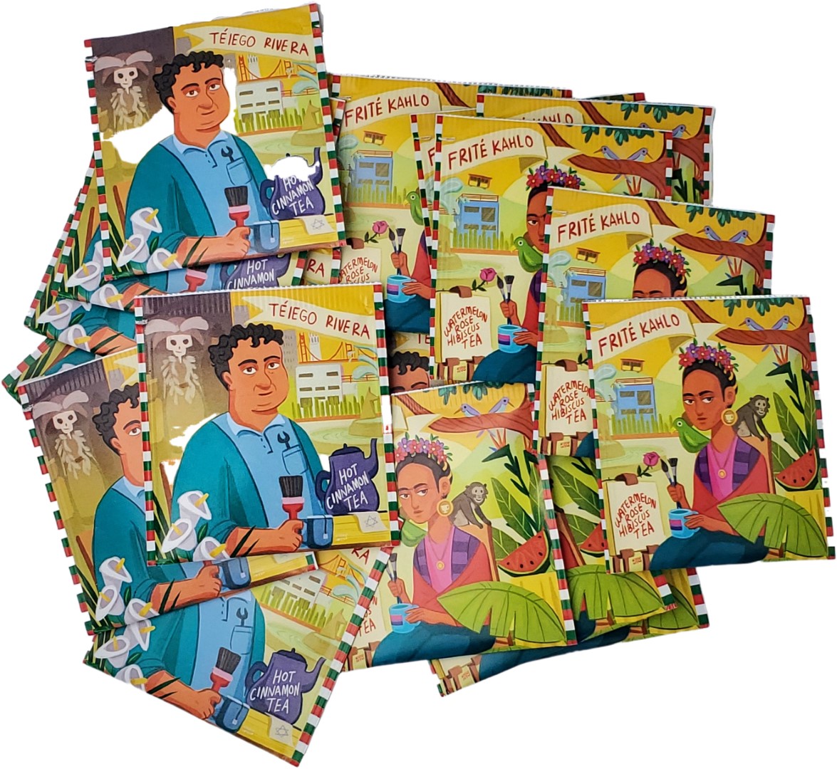 AmanTÉs - The Lovers Organic Tea pack featuring eco-friendly packaging and vibrant tea blends, perfect for gifting.