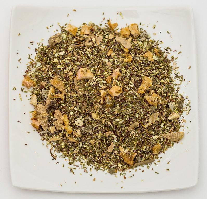 A package of Better Birthing Tea - Nesting Time featuring vibrant citrus and ginger flavors, designed for pregnant women in their third trimester.