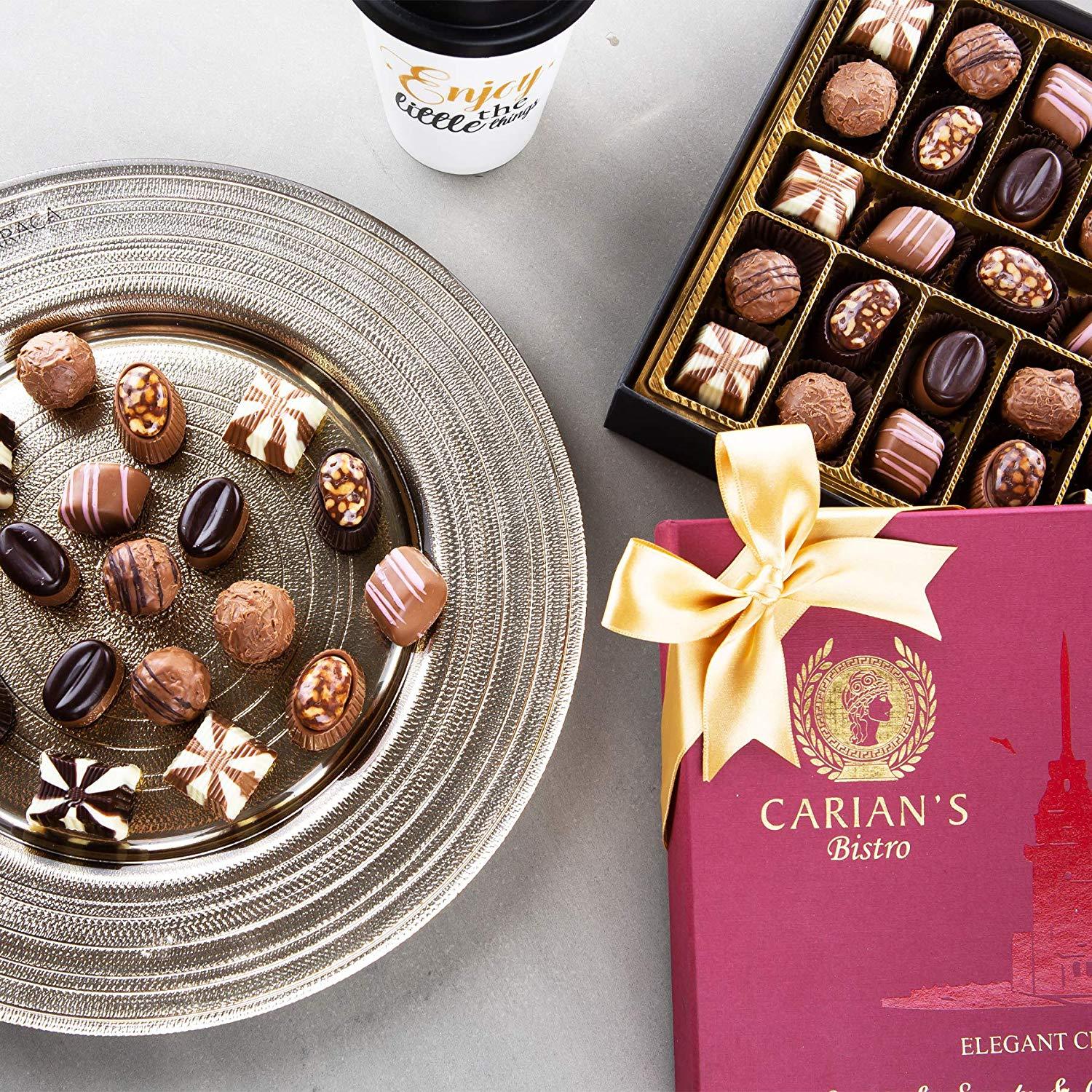 Bistro Chocolate Box Luxury Selection featuring assorted European chocolates in a beautifully designed gift box.