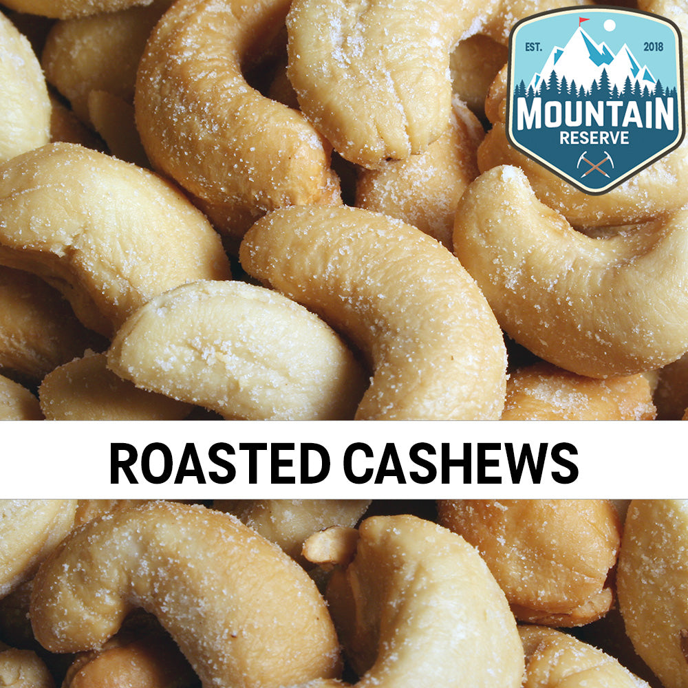 A 5oz container of Cashews & Sea Salt, showcasing roasted cashews with a sprinkle of sea salt, perfect for snacking.