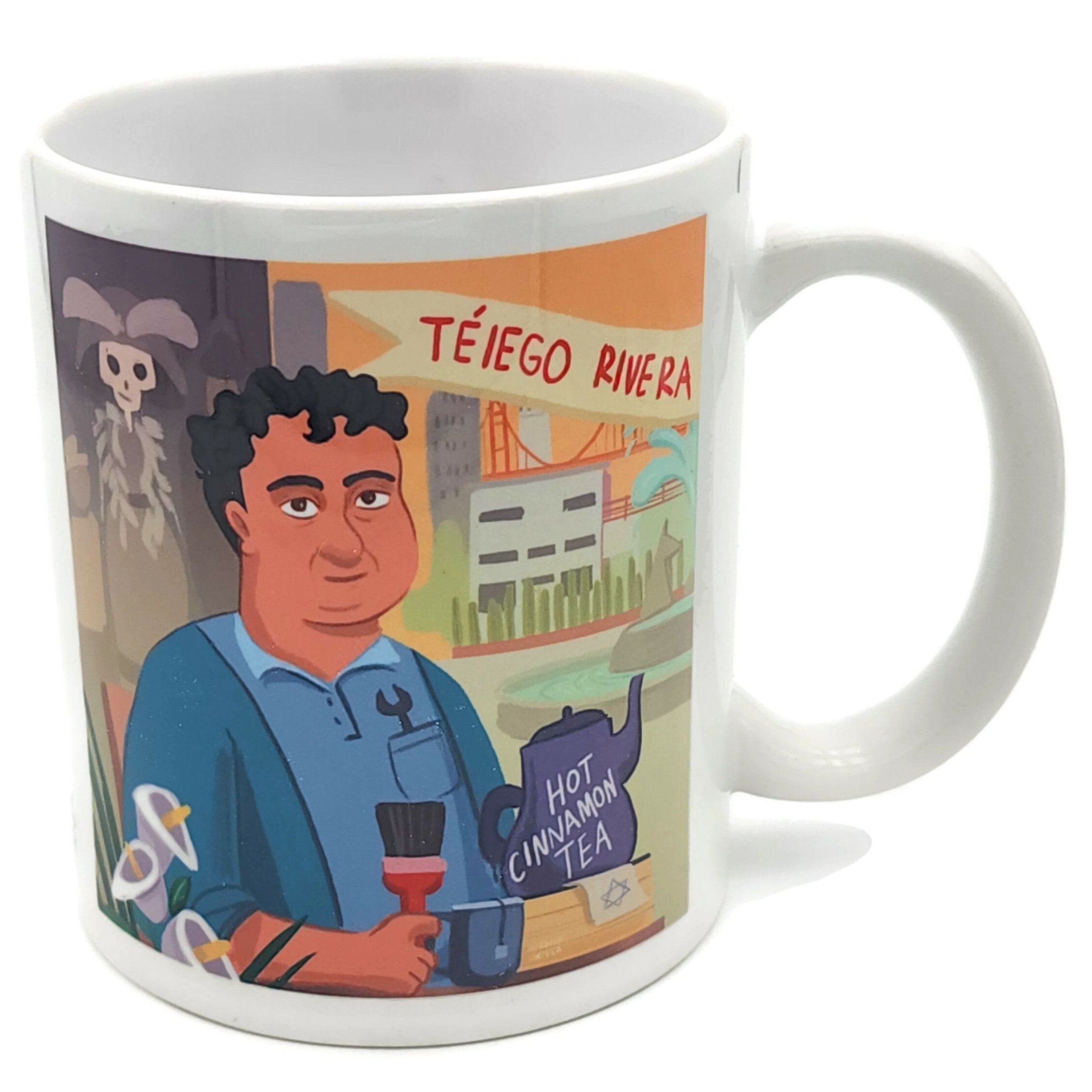 A collection of colorful ceramic mugs with unique designs, perfect for tea and coffee lovers.