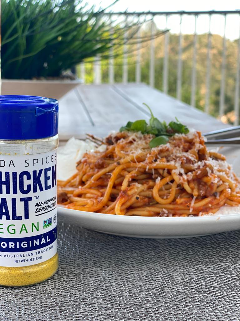 Three jars of Chicken Salt Original Flavor seasoning, showcasing the packaging and label details.