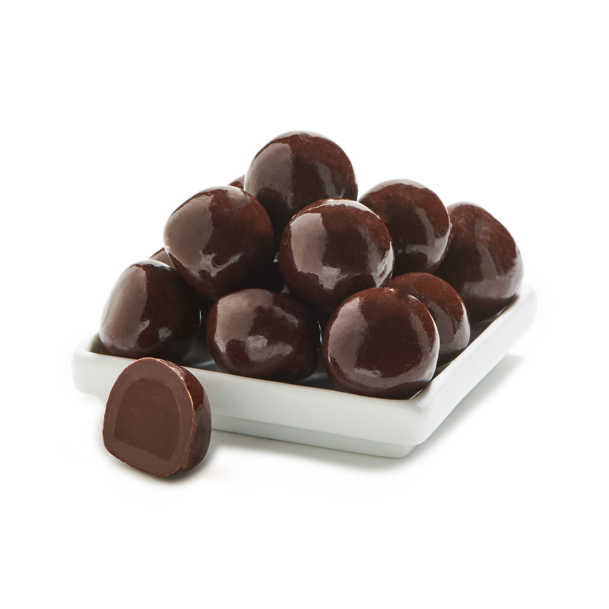 A close-up of Coffee Caramel Beans showcasing their glossy caramel coating and rich coffee flavor.