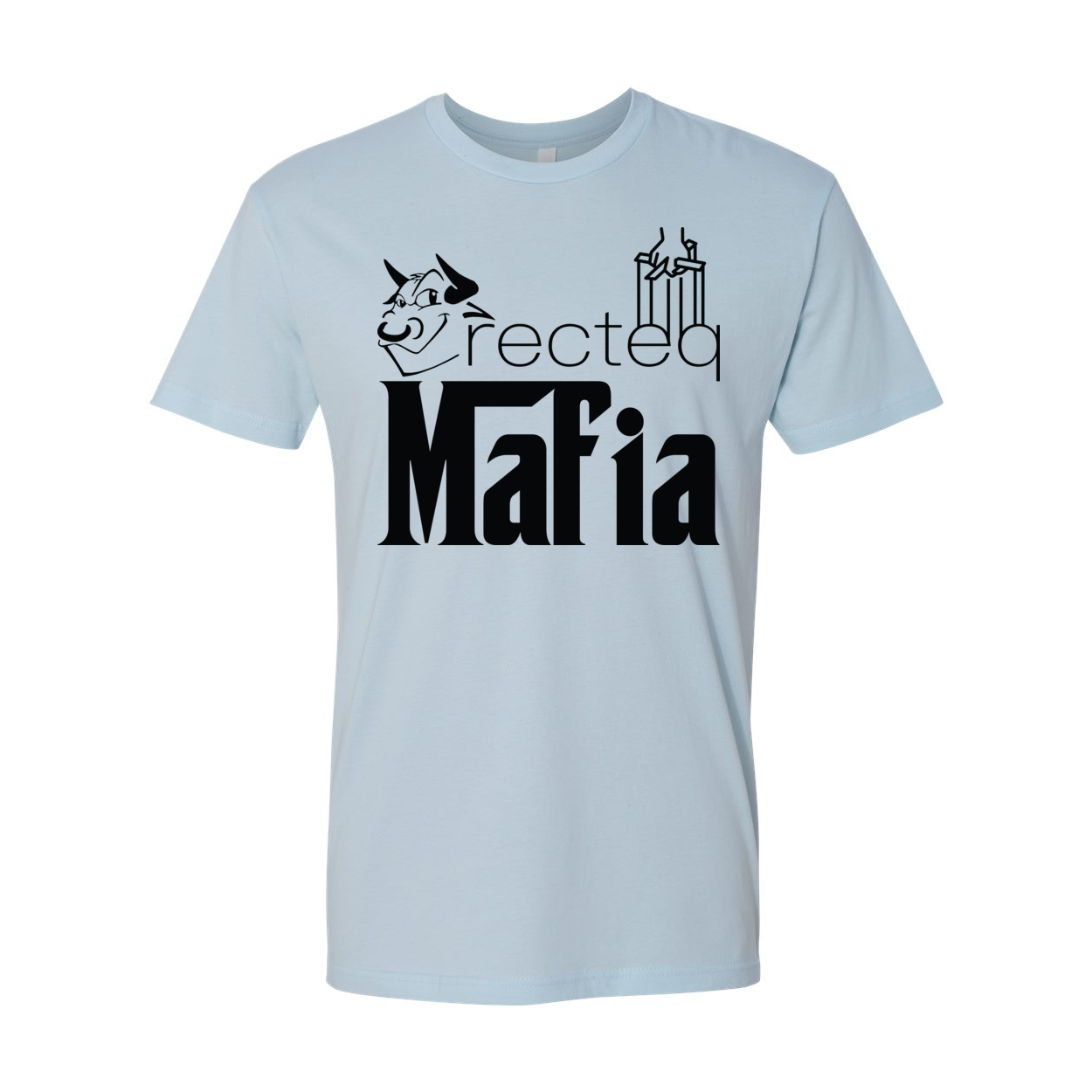 Front and back view of the Mafia 1 Black Print t-shirt, showcasing its stylish design and soft fabric.