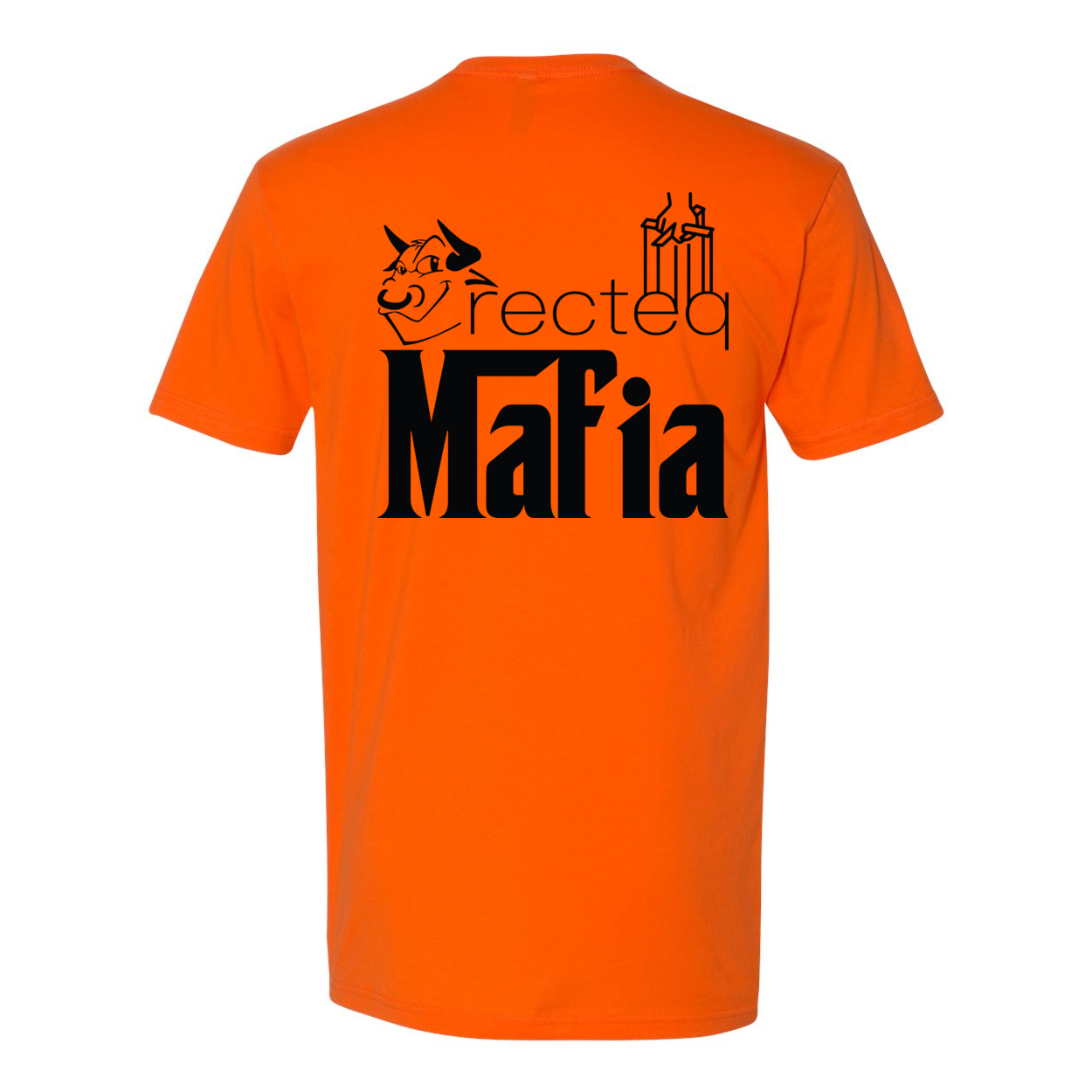 Front and back view of the Mafia 1 Black Print t-shirt, showcasing its stylish design and soft fabric.