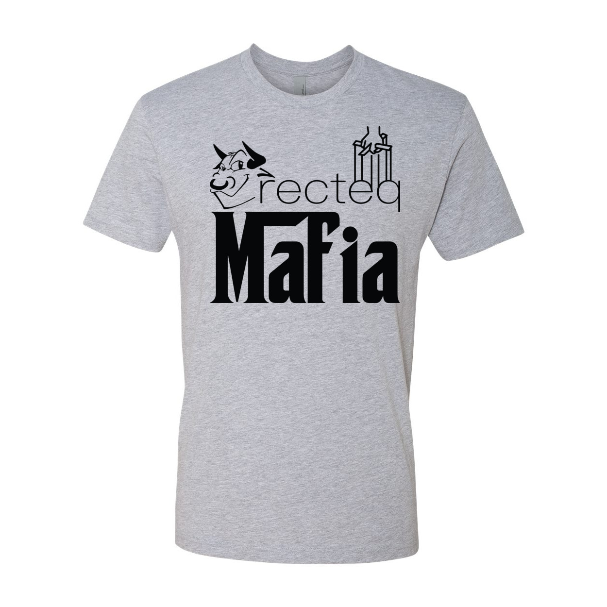 Front and back view of the Mafia 1 Black Print t-shirt, showcasing its stylish design and soft fabric.