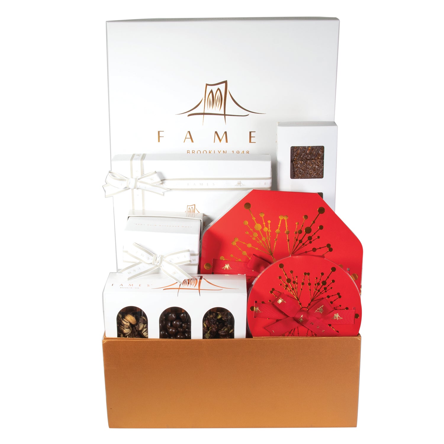 Grand Mishloach Manot Gift Set featuring an assortment of premium chocolates in a beautifully designed gift box.