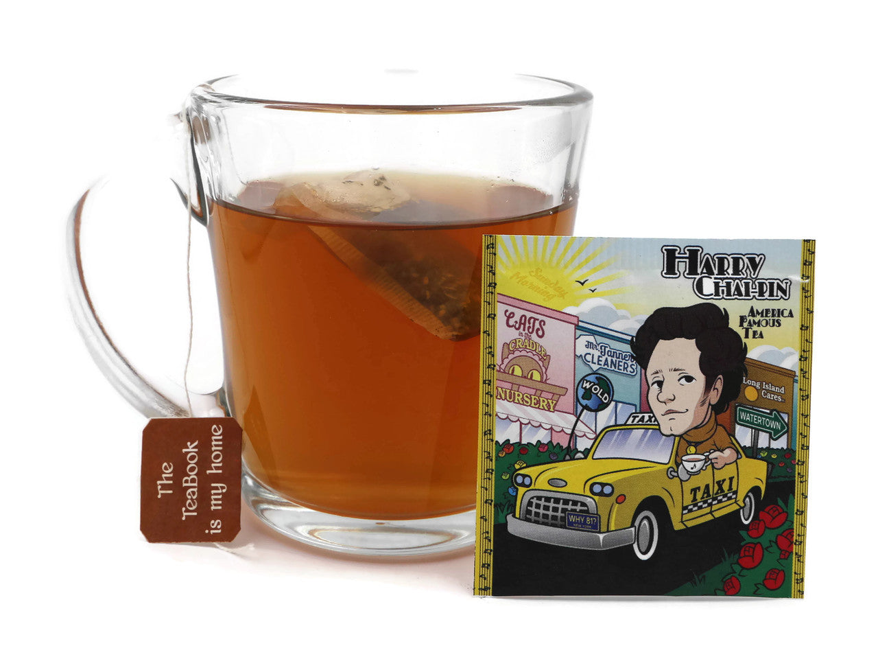 A beautifully designed package of Harry Chai-Pin ginger chai tea featuring vibrant artwork and eco-friendly packaging.