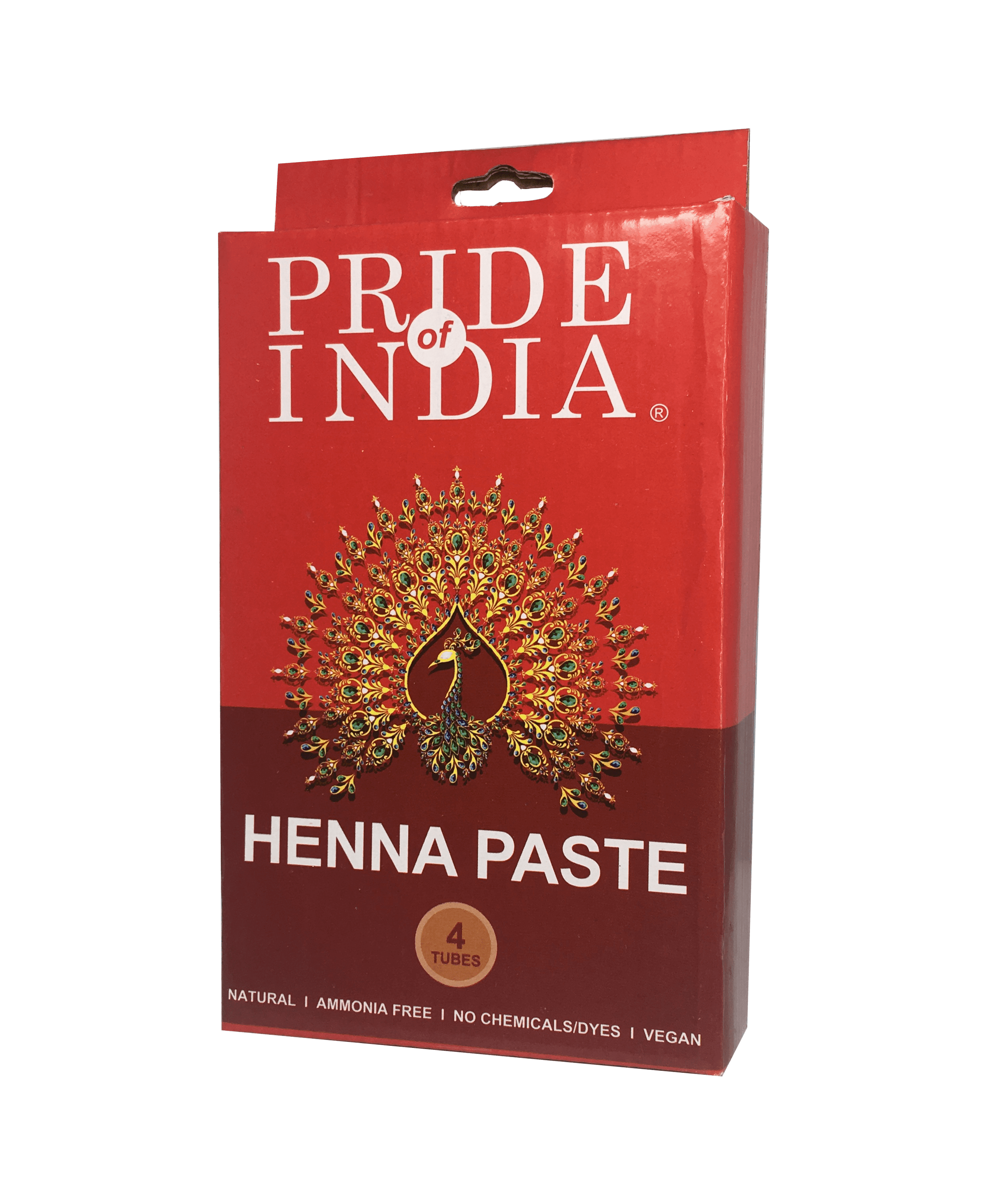 Herbal Henna Tattoo Mehendi Paste in a 1.25oz tube, showcasing its natural ingredients and vibrant color.