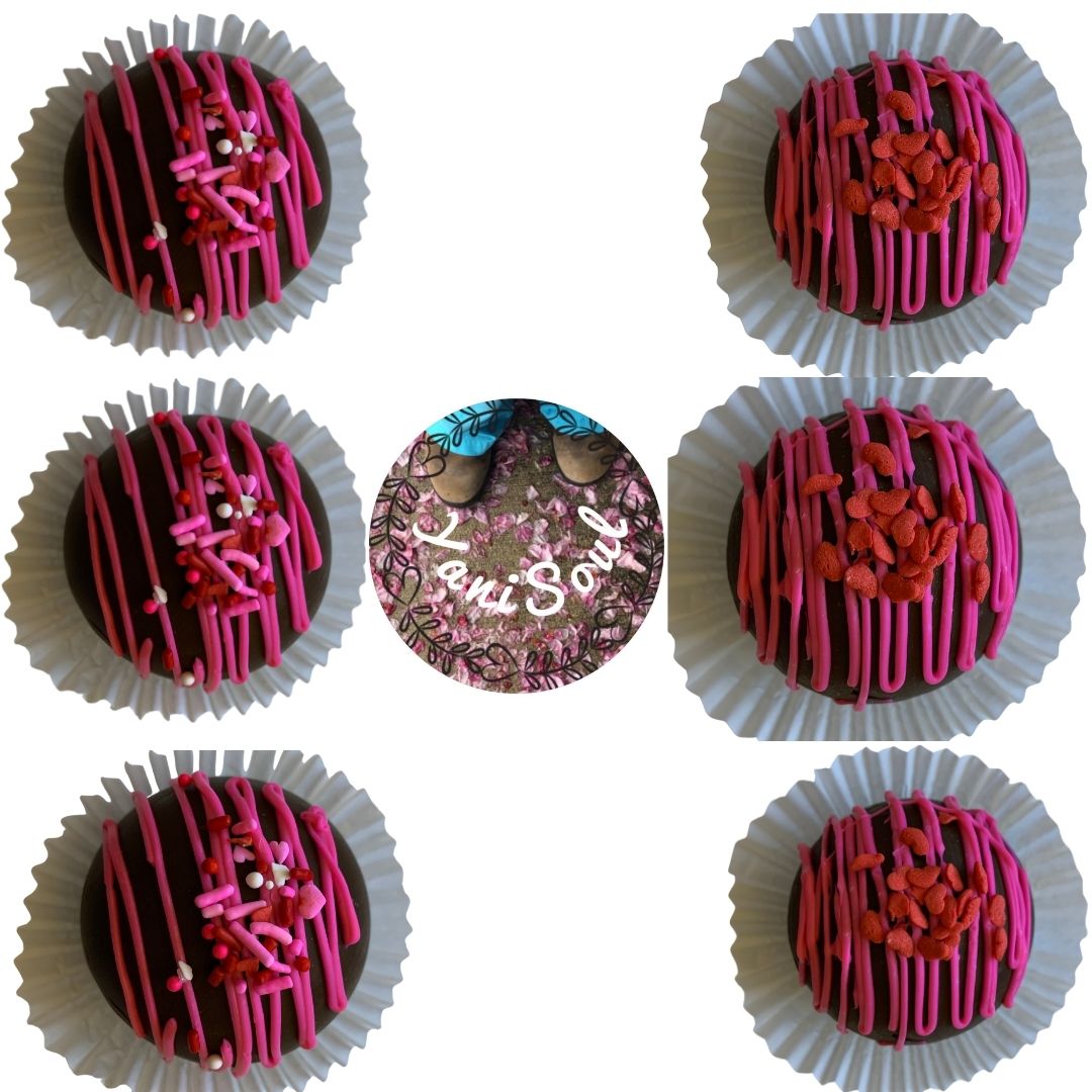 A beautifully arranged set of Hot Chocolate Bombs filled with marshmallows, perfect for Valentine's Day gifting, showcasing their rich chocolate exterior.