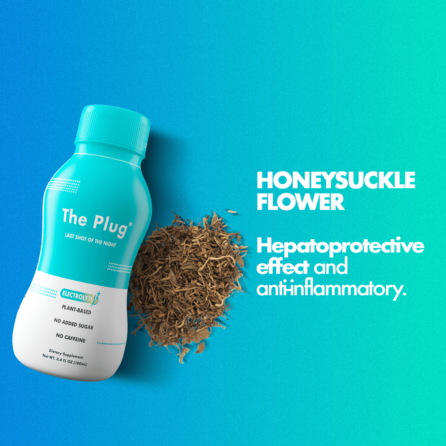 A refreshing Liver Detox Drink made from 13 natural plants, fruits, and flowers, served in a clear glass with ice.