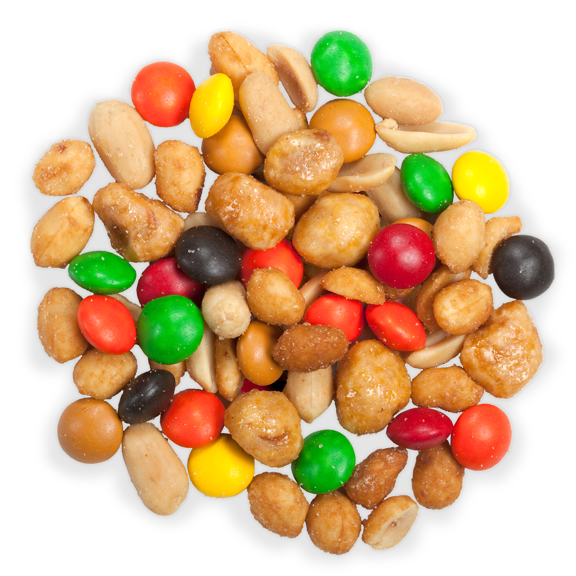 A 5oz container of Peanut Lovers Mix filled with roasted peanuts, showcasing their golden-brown color and crunchy texture.