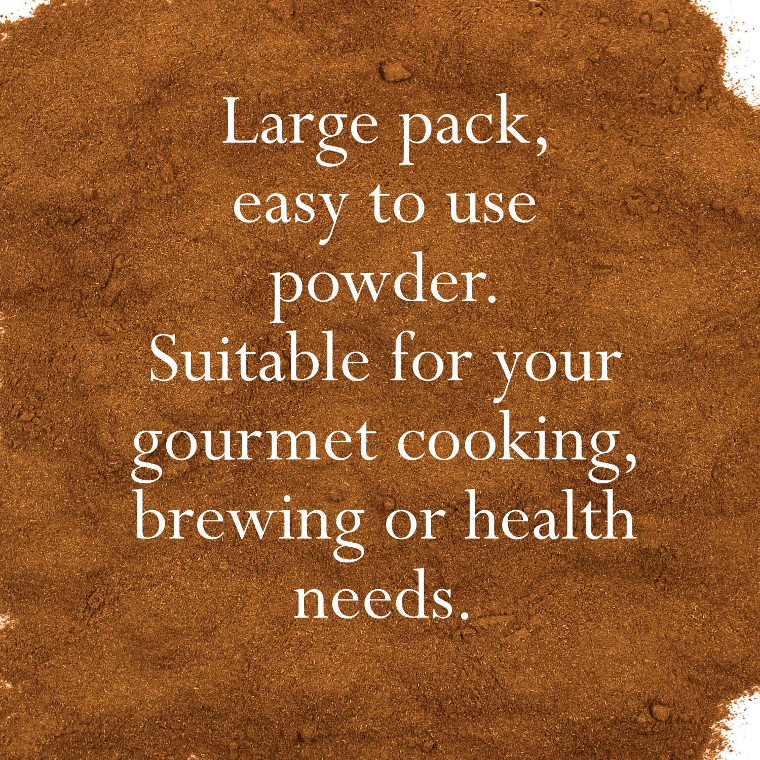 A 1-pound package of Organic Sarsaparilla Root Powder from India, showcasing its fine texture and rich color, ideal for gourmet cooking and brewing.