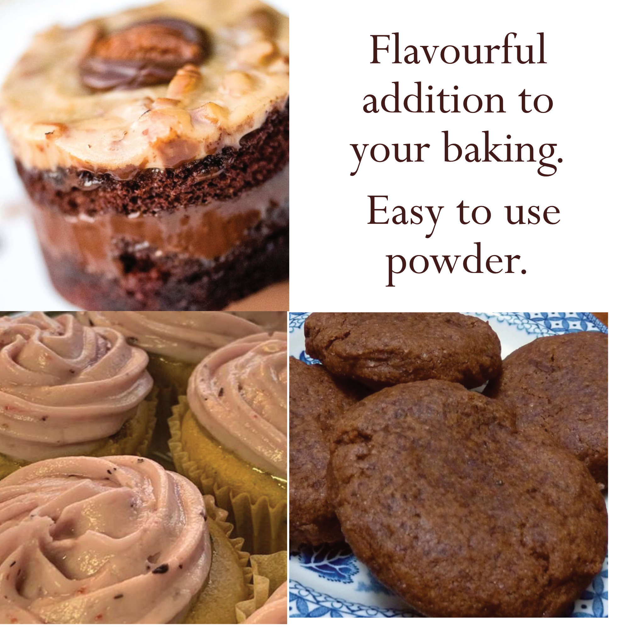 A 1-pound package of Organic Sarsaparilla Root Powder from India, showcasing its fine texture and rich color, ideal for gourmet cooking and brewing.