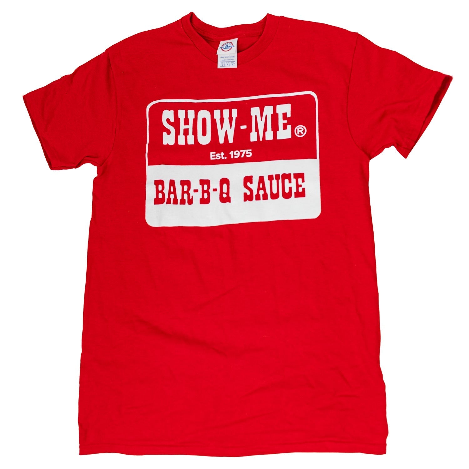 Show-Me® Hat made of 100% cotton featuring the Show-Me® Bar-B-Q Sauce logo, perfect for BBQ lovers.