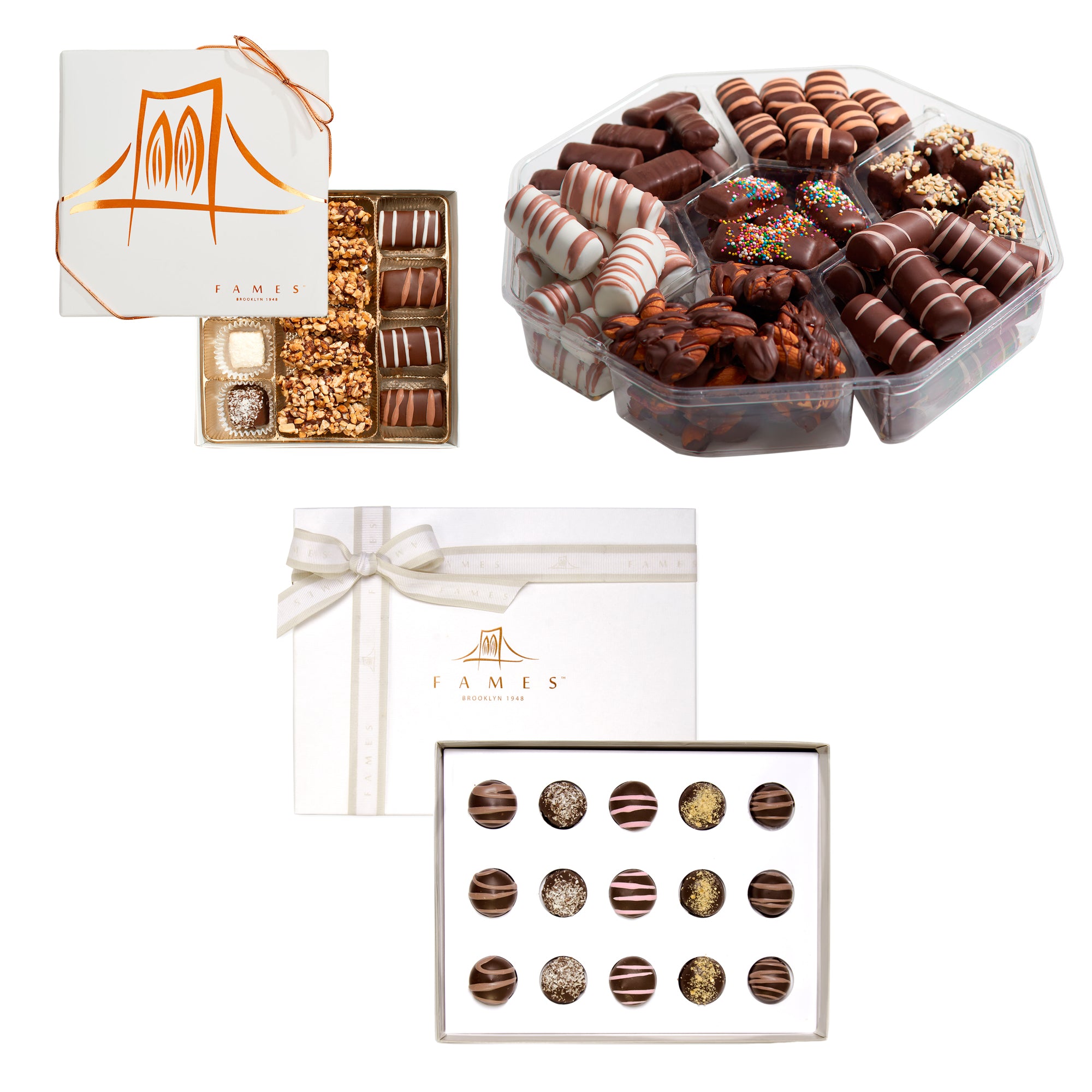 A beautifully arranged Sympathy Gift Basket filled with 105 gourmet Kosher chocolates in elegant packaging, perfect for expressing condolences.