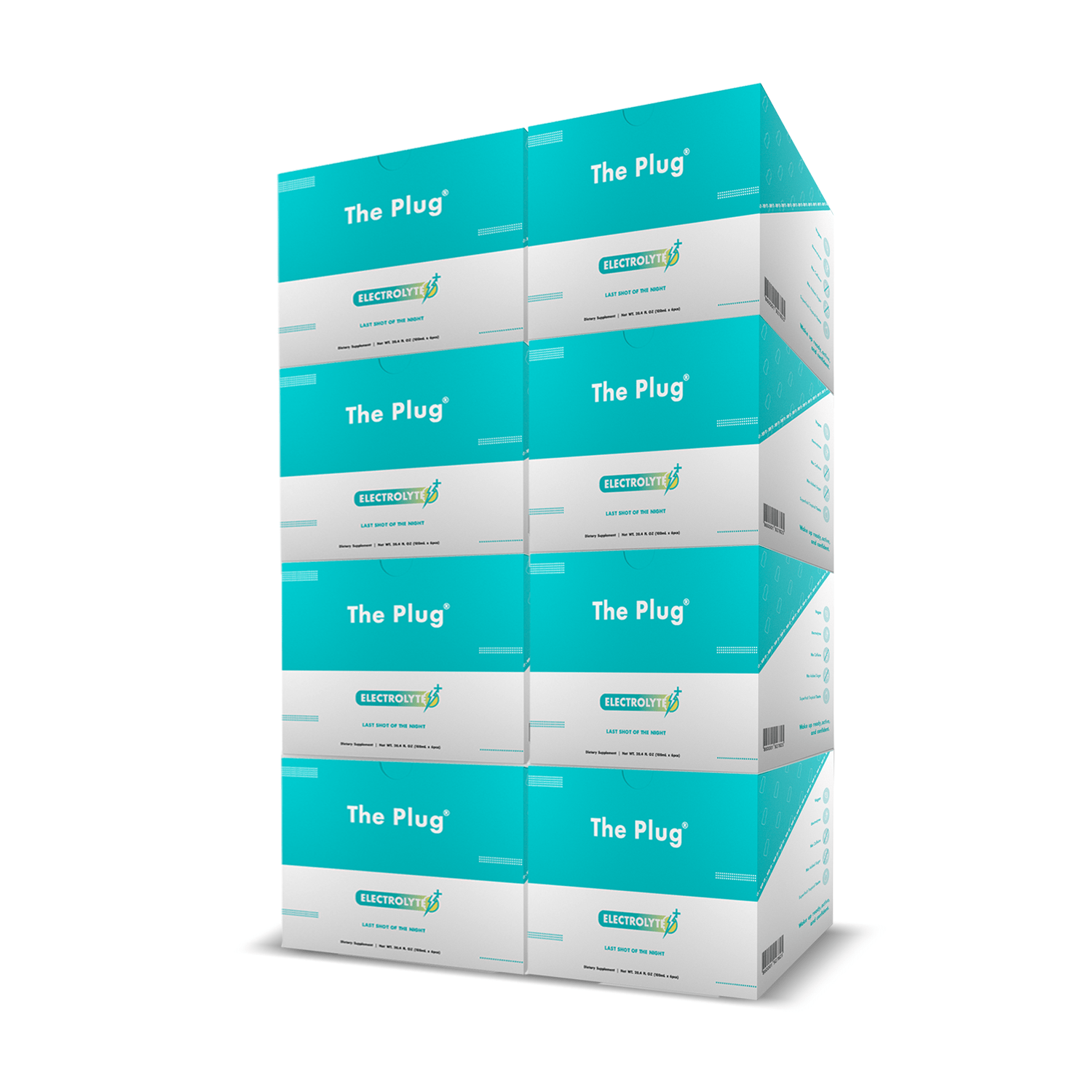 A refreshing bottle of The Plug Drink showcasing its vibrant plant-based ingredients and pure bedrock water.