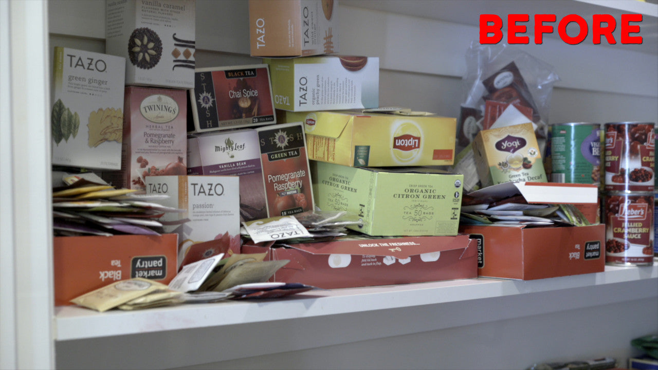 The TeaBook, a stylish tea storage organizer, showcasing its capacity to hold 144 teabags in a chic design.