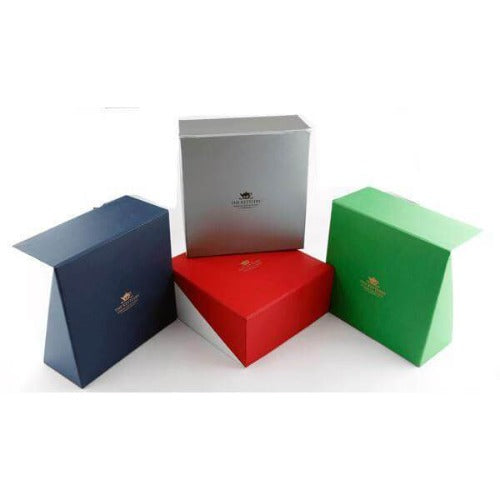 Twin Tea Gift Set featuring two premium tea tins in elegant packaging, customizable with various tea options.