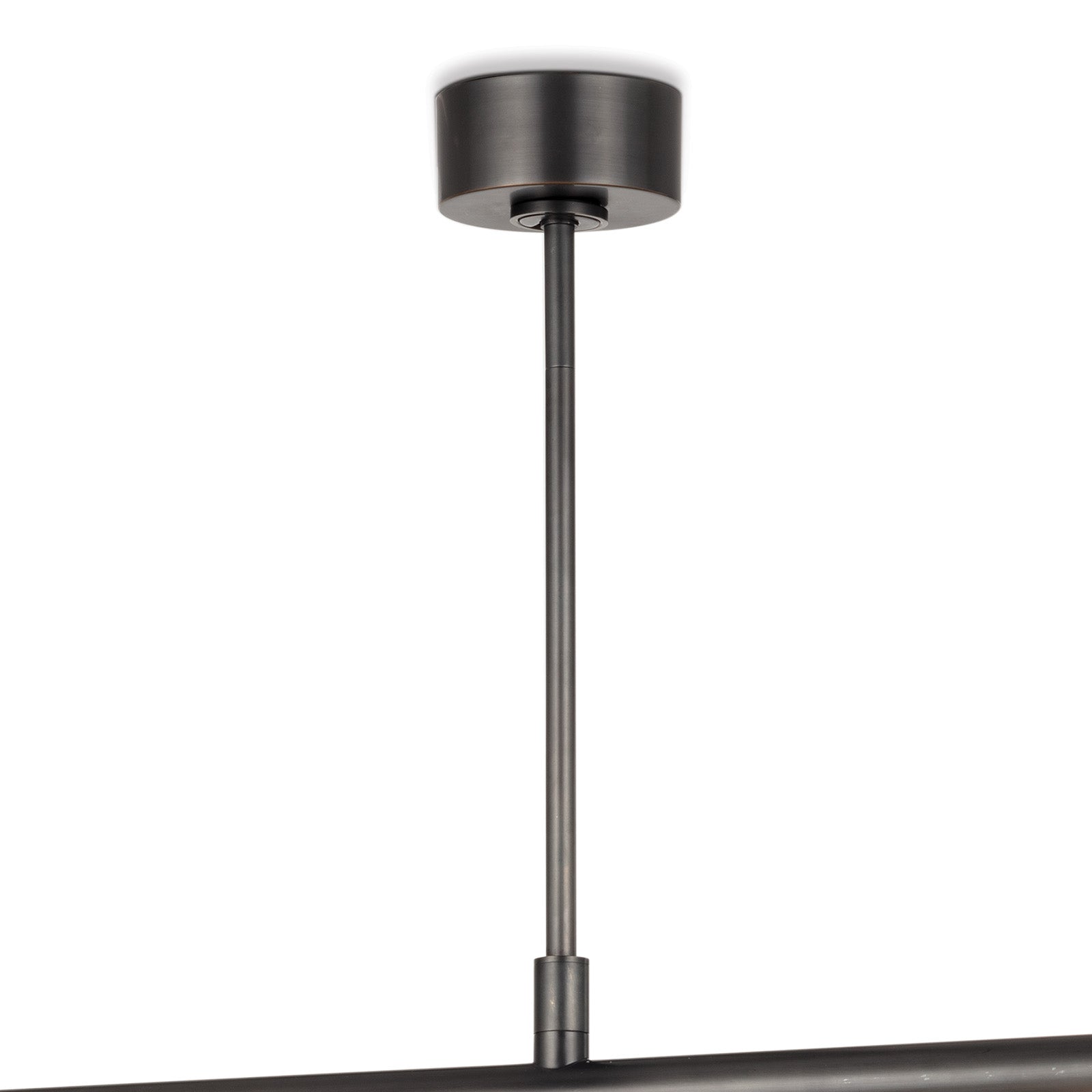 Wick Chandelier in oil-rubbed bronze with frosted glass bulb covers, showcasing a modern design with four swivel arms.