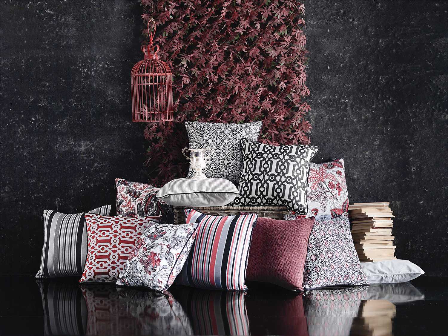 17x17 inches Jacquard Shadows Decorative Throw Pillow Cover in light gray, showcasing luxurious fabric and hidden zipper closure.