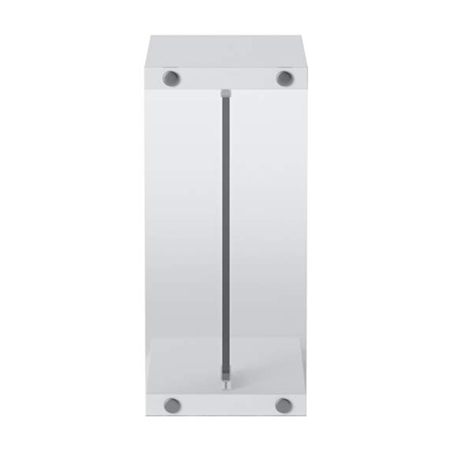 Elegant white finish tempered glass accent table with modern design, perfect for any room decor.