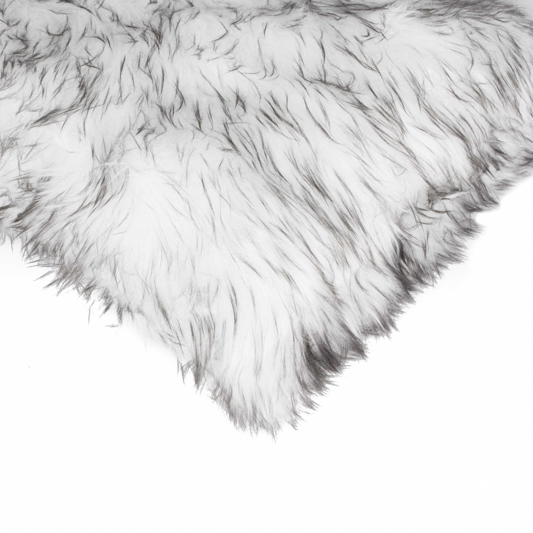 Two luxurious gradient gray faux fur pillows, measuring 18x18 inches, showcasing a plush texture and elegant design.