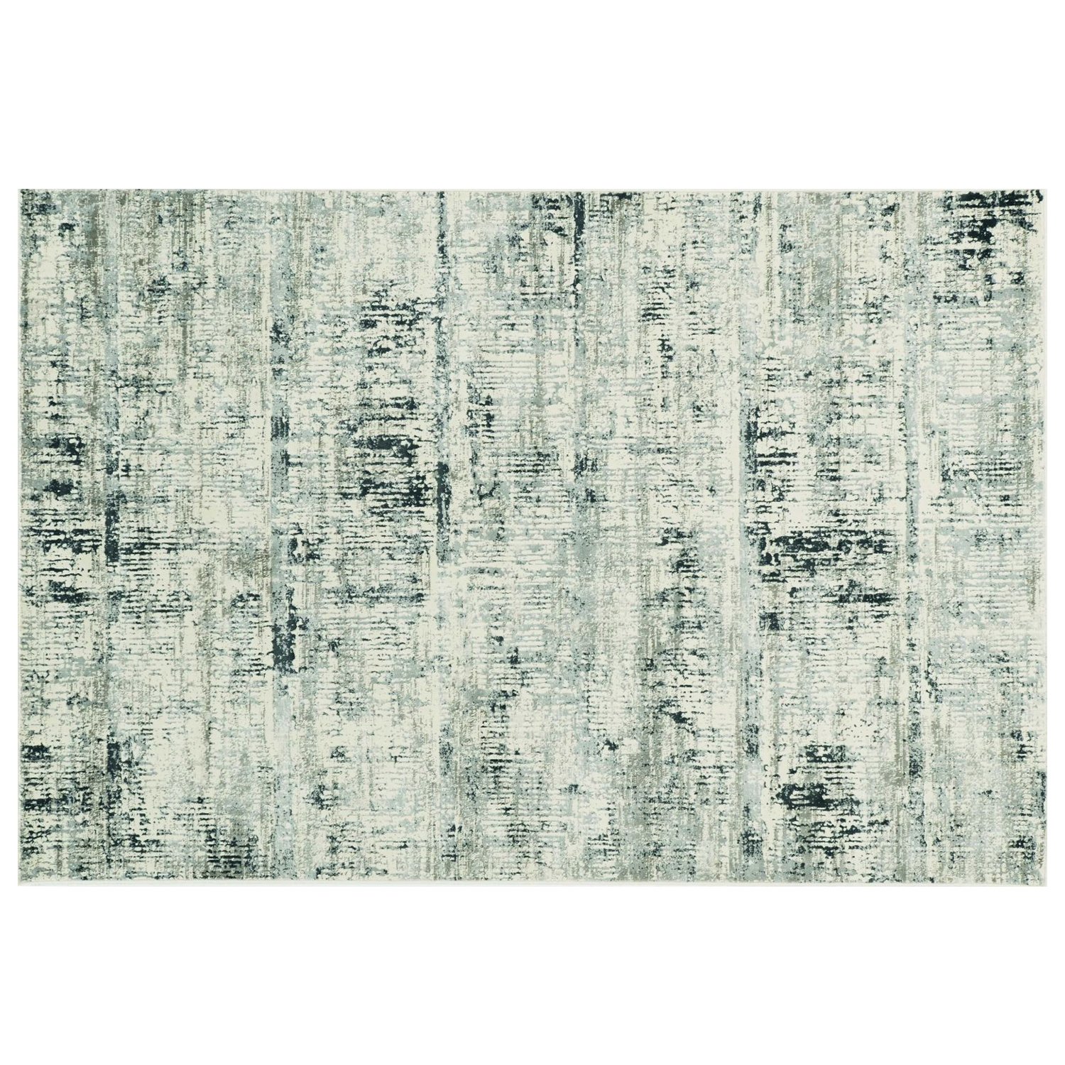 Elegant 2' x 6' ivory silver area rug with metallic luster, showcasing a modern design suitable for various home decors.