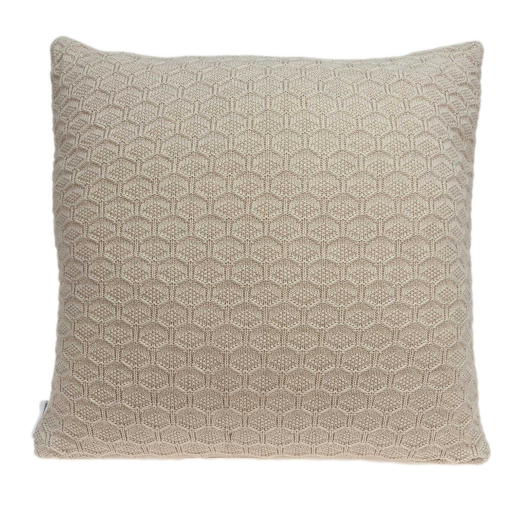 20x7x20 inches decorative tan pillow cover made of 100% cotton, featuring a soft texture and elegant transitional design.