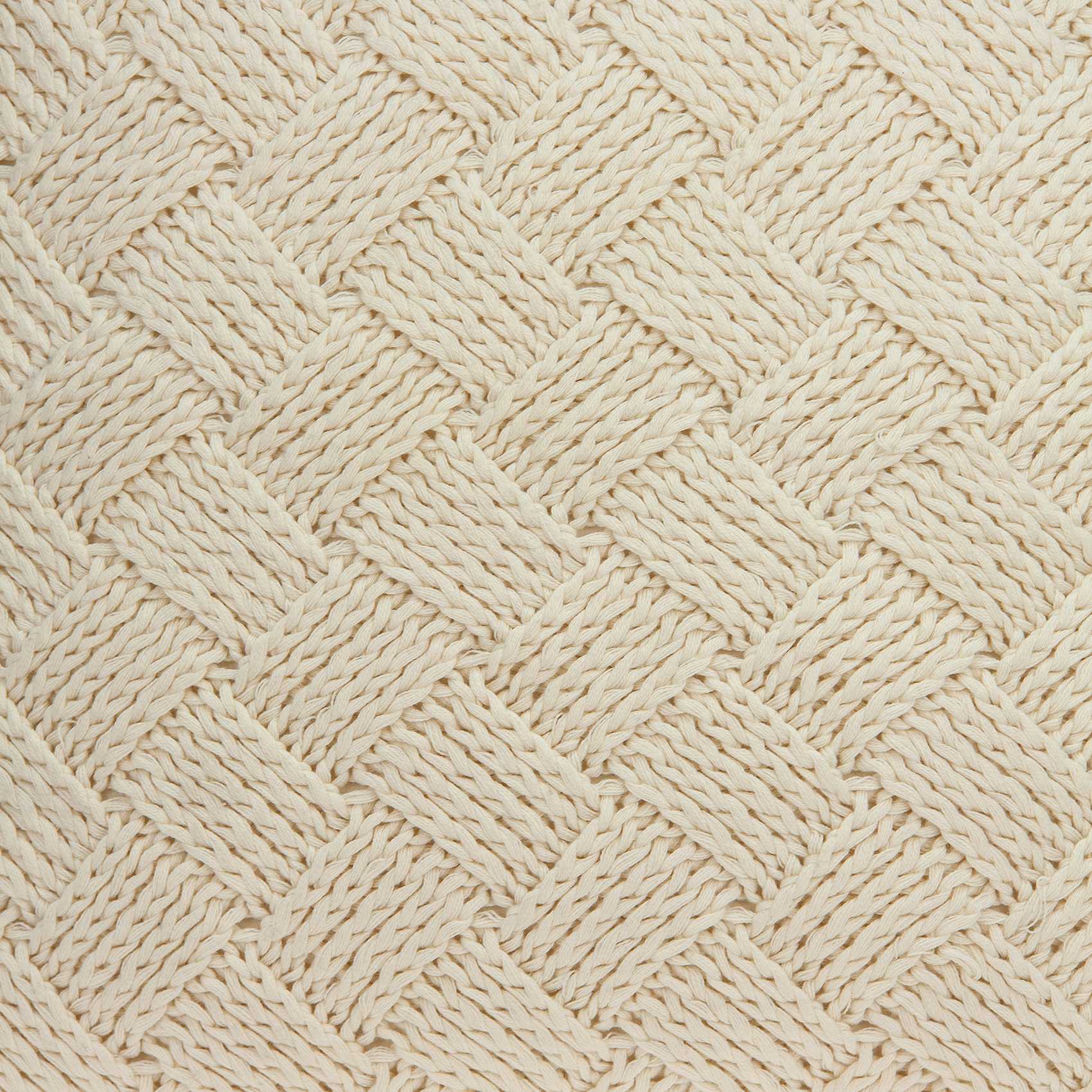 Transitional beige pillow cover measuring 20x7x20 inches, made from 100% cotton, showcasing a soft and elegant design.