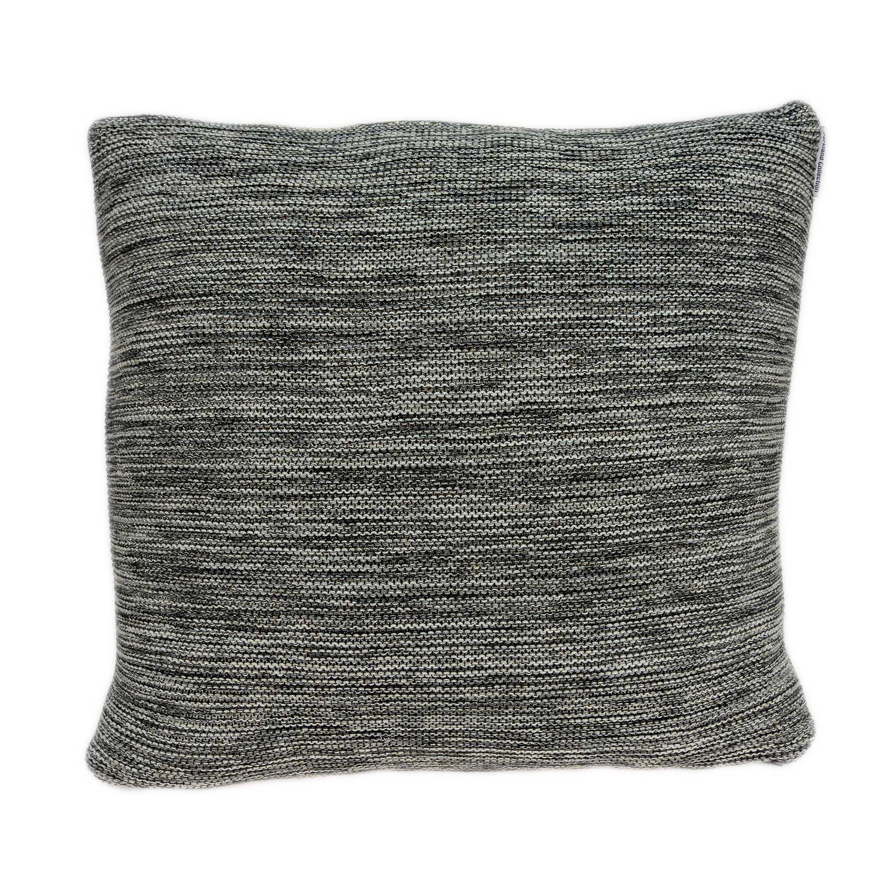 20 inches x 20 inches Transitional Heather Gray Cotton Pillow with soft cotton fabric and elegant design, perfect for home decor.