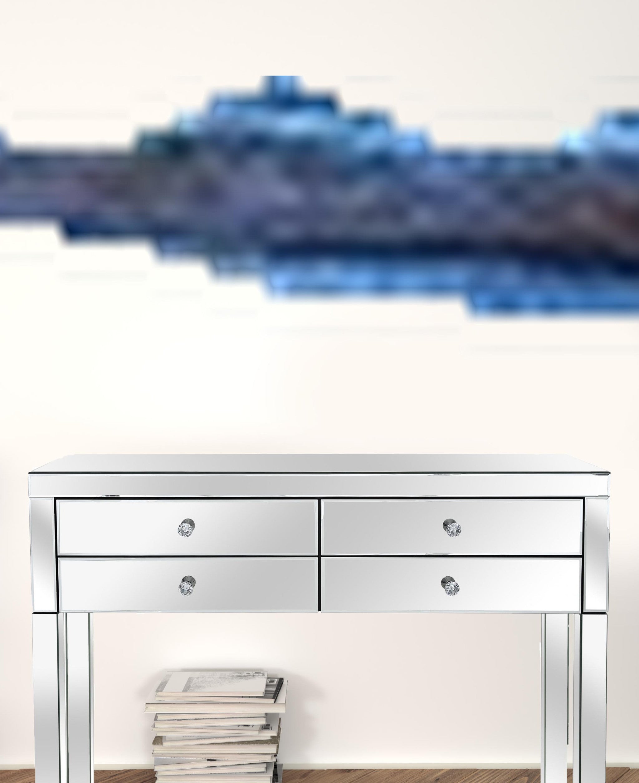 A vibrant 24-inch multicolor canvas photo featuring three horizontal panels, showcasing contemporary artwork perfect for living room decor.