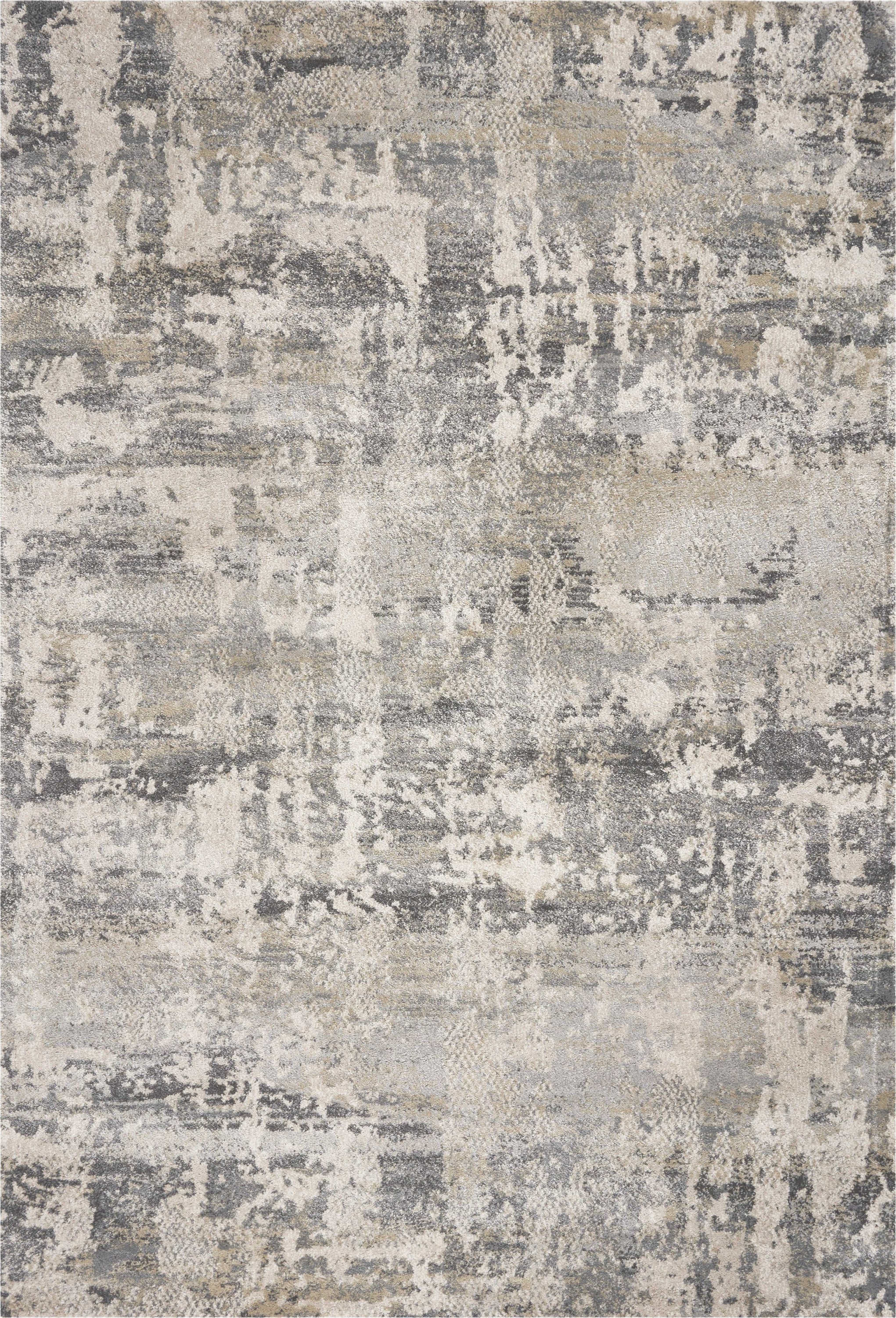 A beautiful 3x5 inches natural abstract area rug featuring a beige color palette, showcasing its intricate design and high-quality polypropylene material.