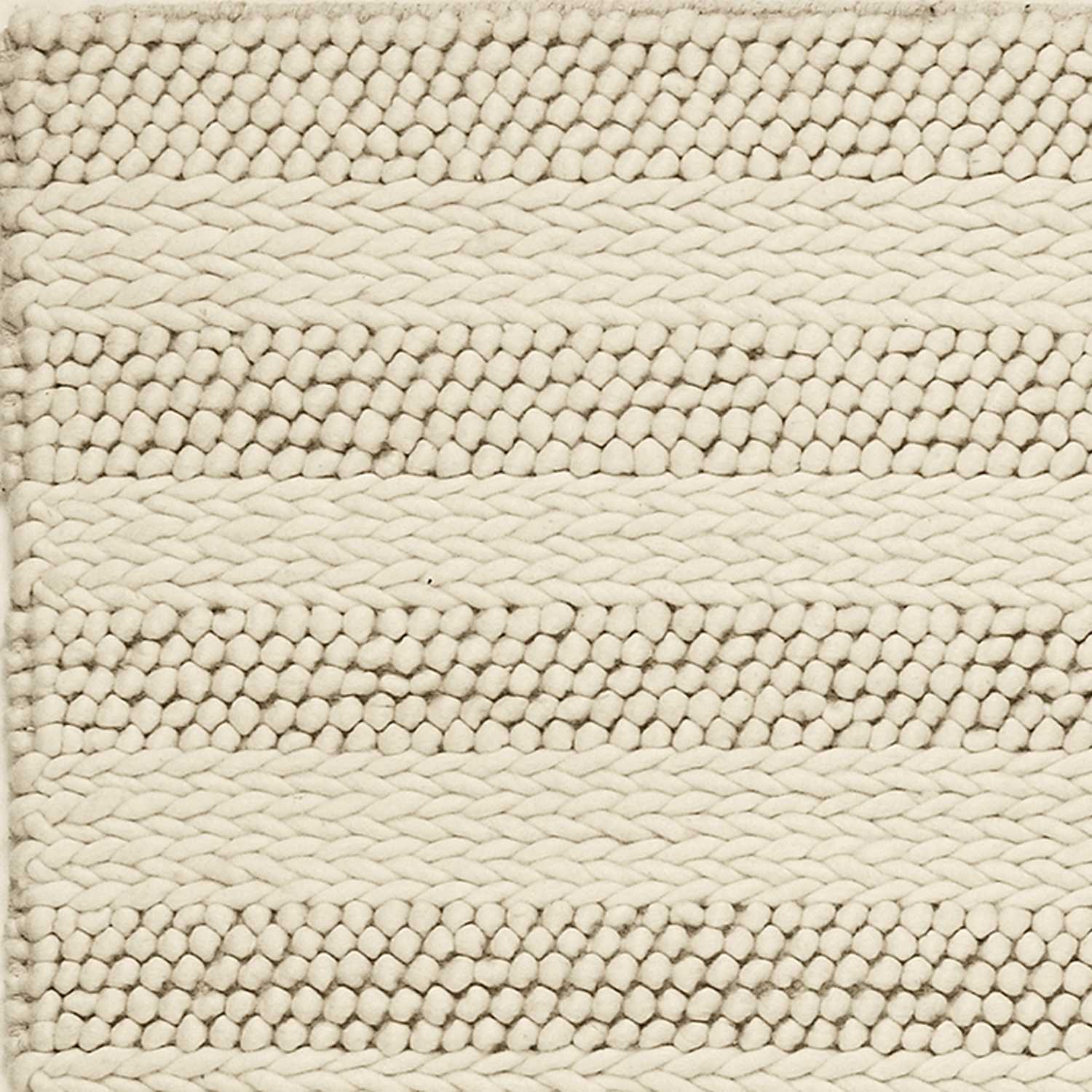 3x5 White Ivory Hand Woven Knobby Cornish Stripe Indoor Rug showcasing its elegant design and soft texture.