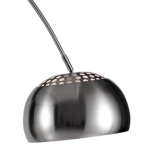 A stylish 42.4" Cosmic Floor Lamp featuring a marble base and adjustable chrome arm, perfect for modern interiors.