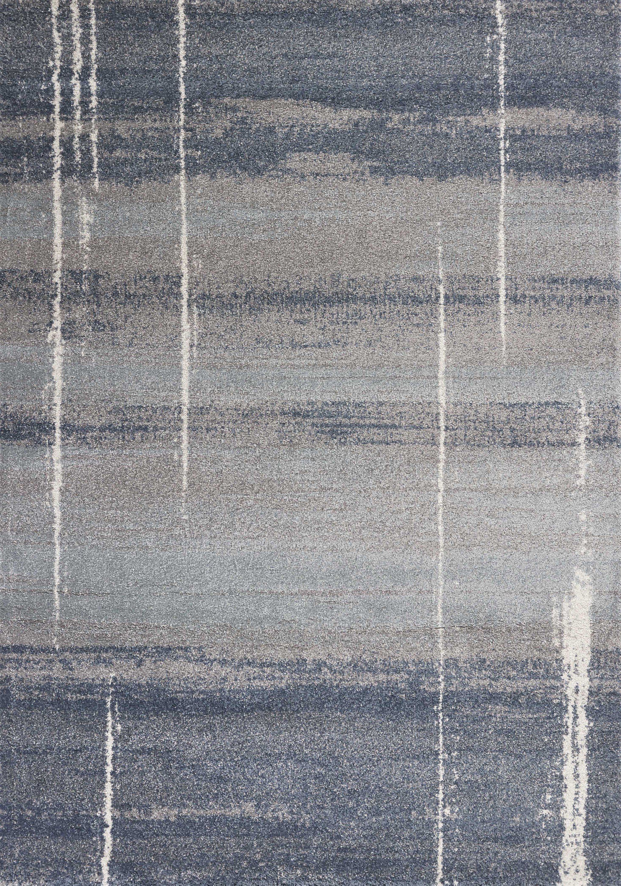 5x8 blue grey machine woven abstract indoor area rug with plush texture and contemporary design, perfect for enhancing home decor.