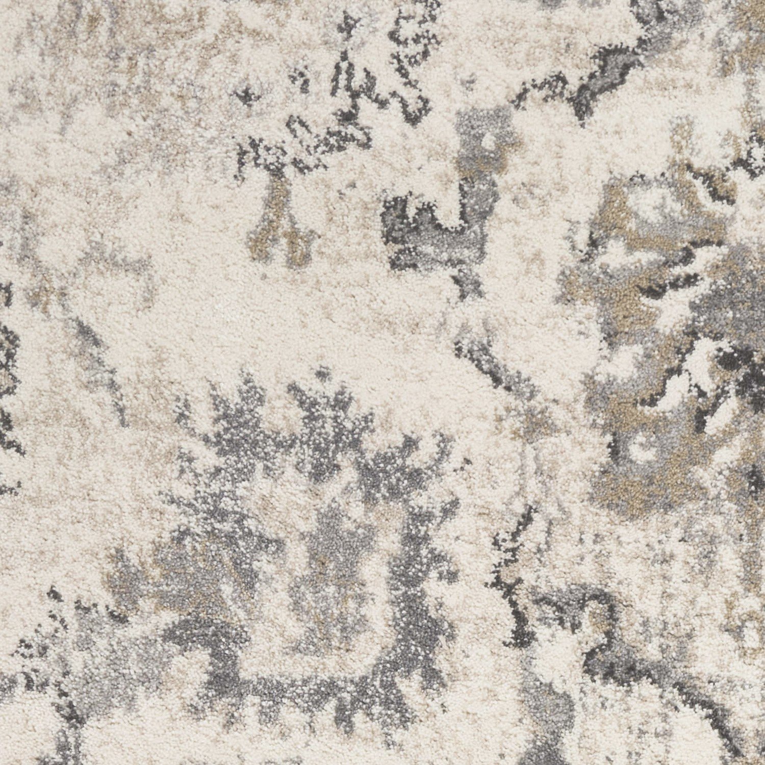 5x8 inches ivory machine woven distressed floral rug showcasing intricate floral patterns and a contemporary design.