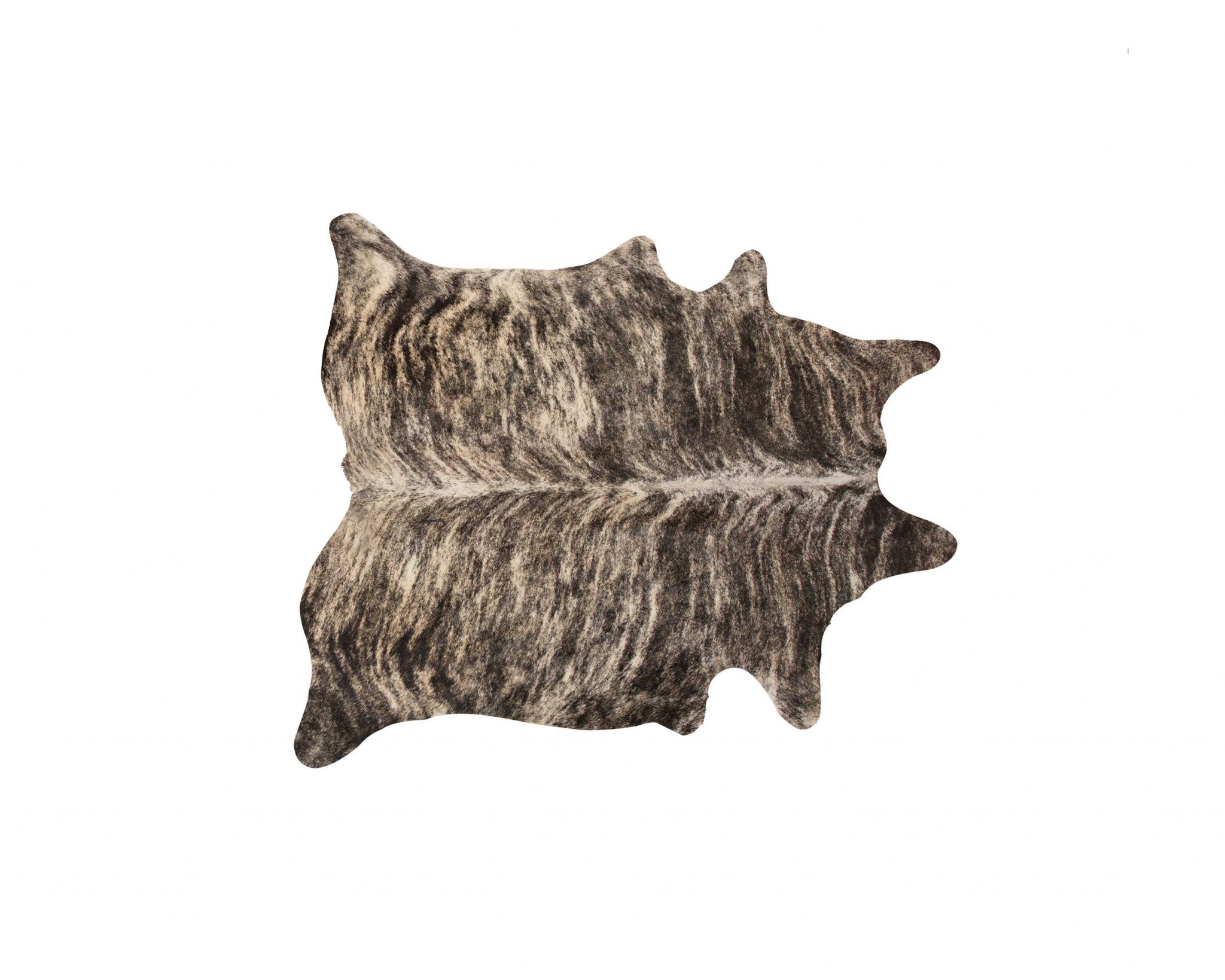 Handmade black and white cowhide area rug measuring 60x84 inches, showcasing a luxurious texture and unique patterns.