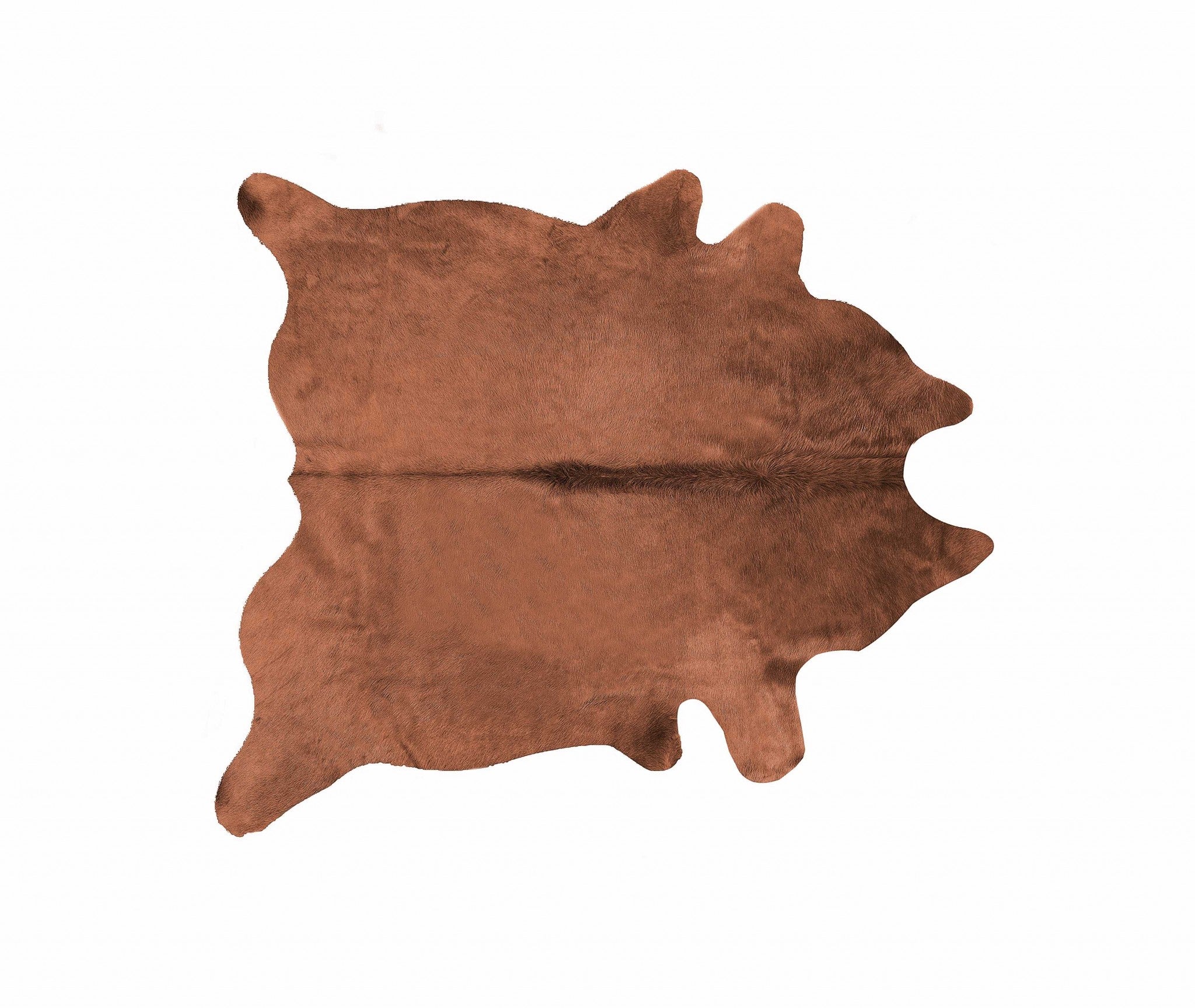 Luxurious 72x84 inches brown cowhide rug showcasing rich texture and color, perfect for modern home decor.