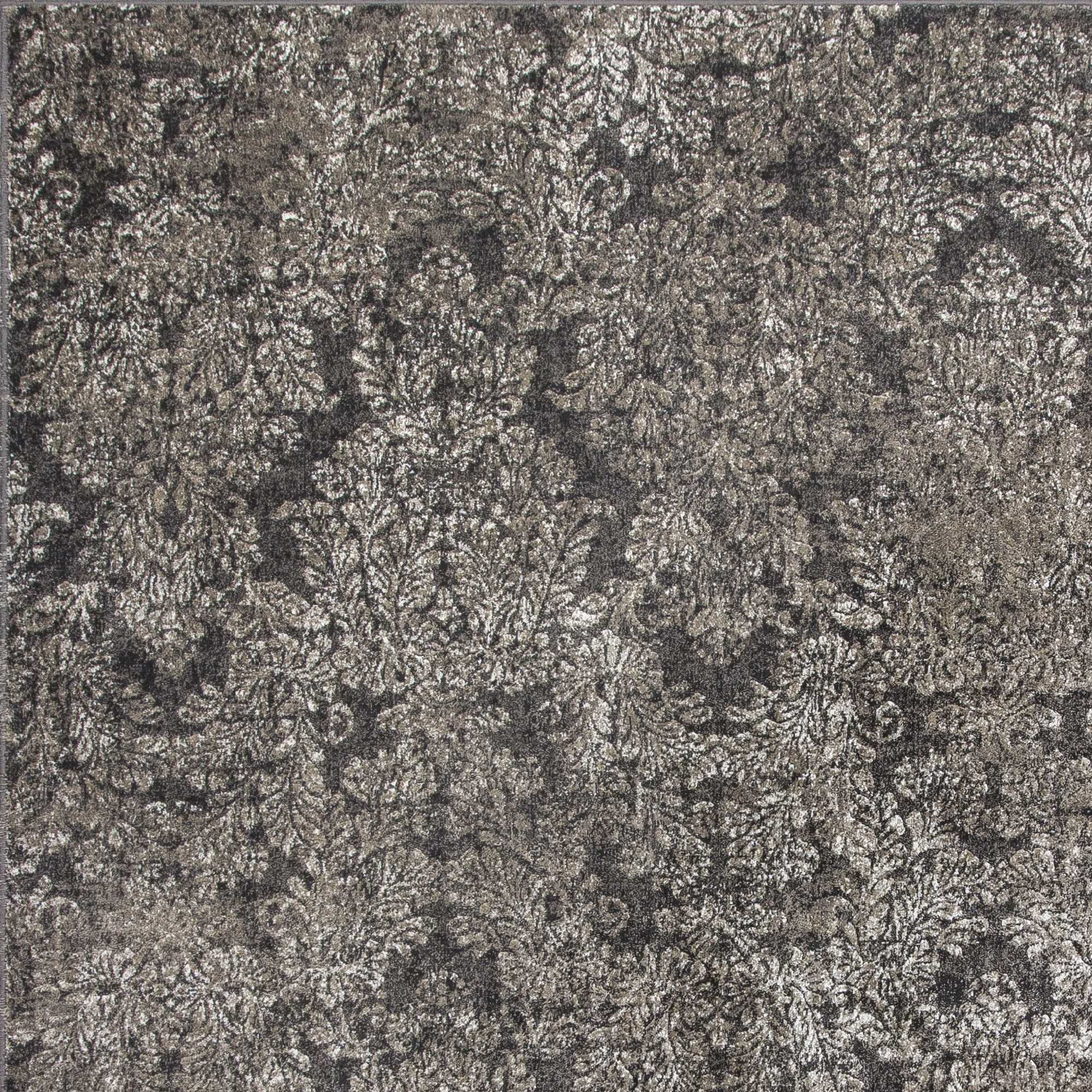 7 inches x 11 inches taupe and sand viscose area rug with elegant damask pattern, perfect for modern home decor.
