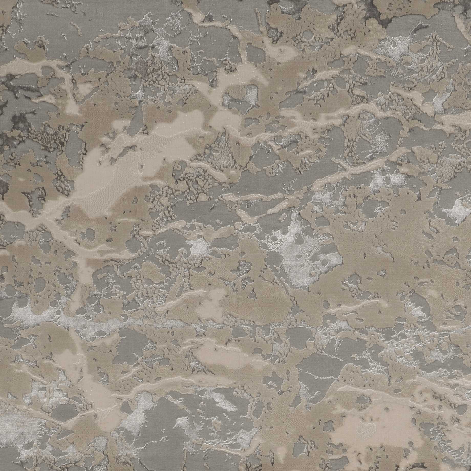 7 inches x 10 inches sand grey machine woven abstract indoor area rug with modern design and layered patterns.