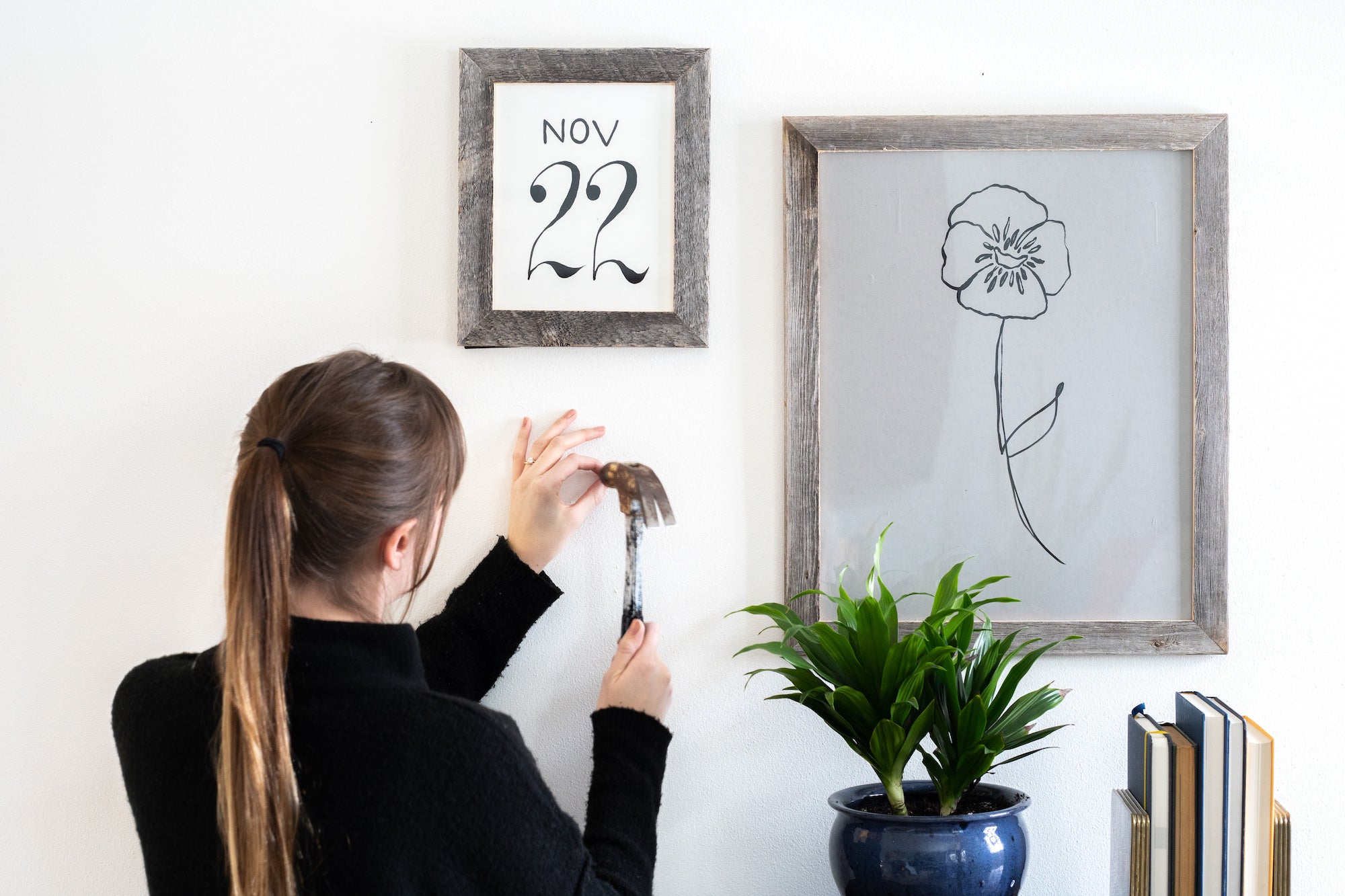 A rustic 8.5x11 natural weathered gray picture frame made from reclaimed wood, showcasing a beautiful design suitable for any decor.