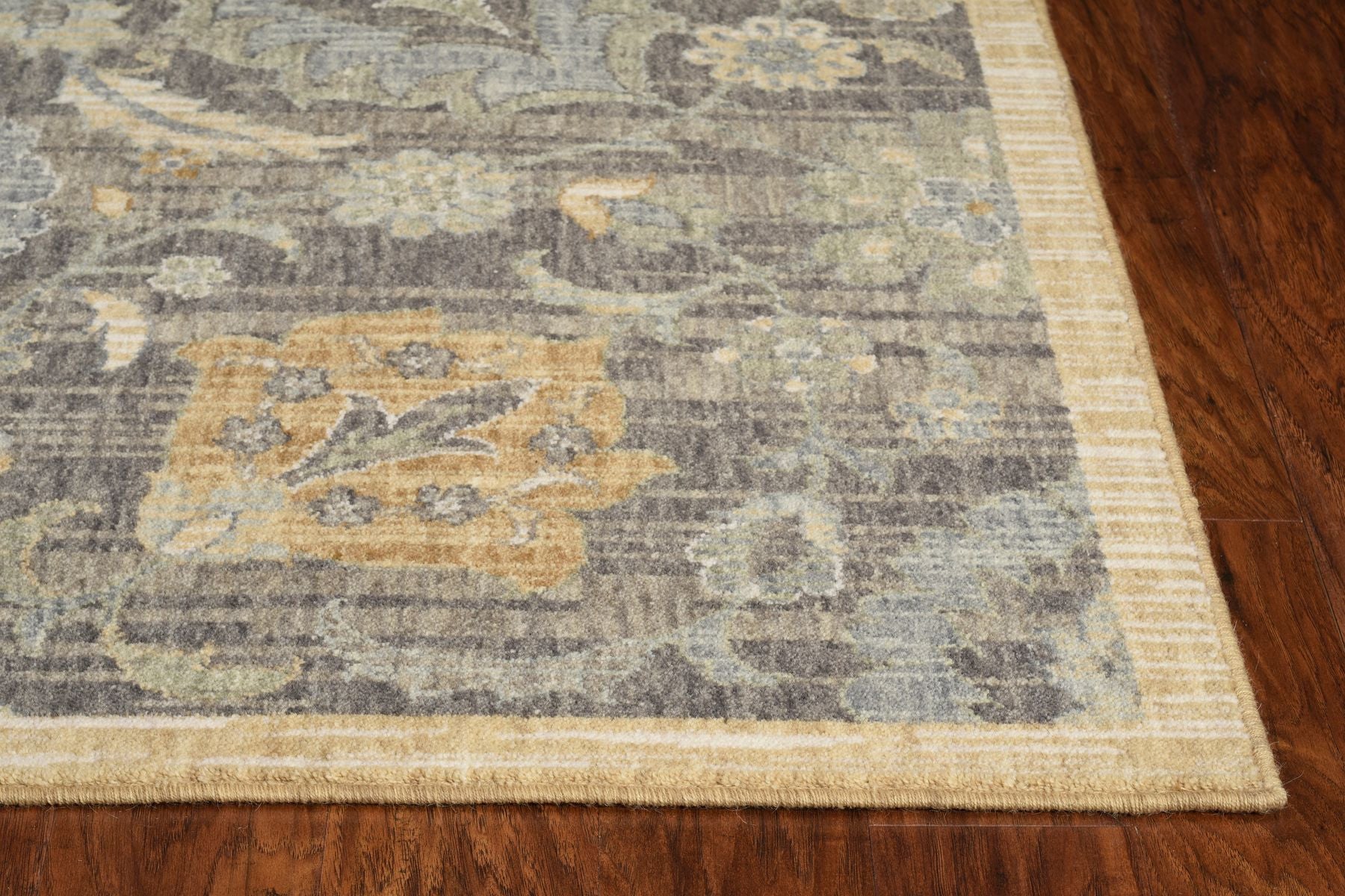 8-inch taupe machine woven vintage traditional indoor runner rug, showcasing intricate patterns and soft texture, perfect for elegant living spaces.