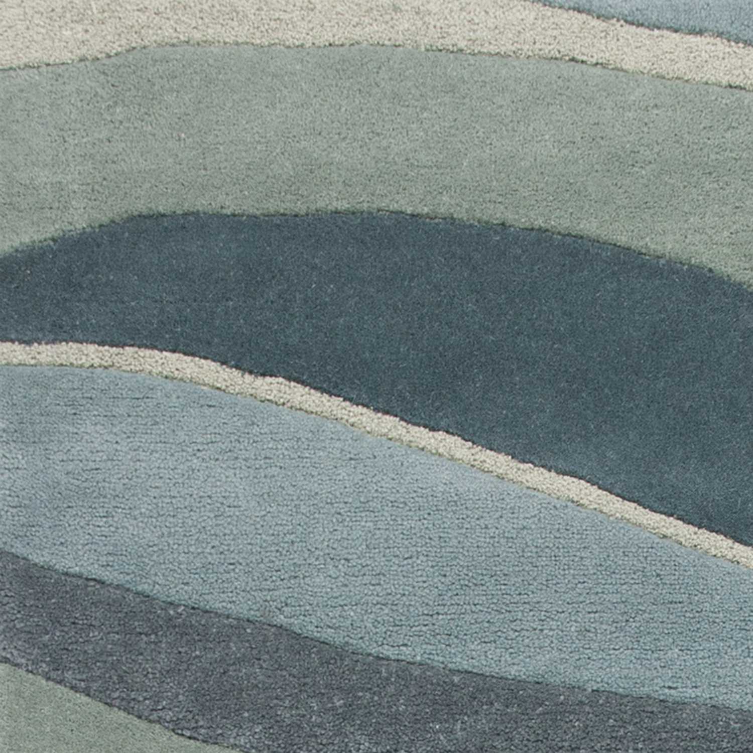 8x10 wool ocean area rug featuring vibrant ocean landscapes and multi-textured wool, perfect for contemporary living room decor.