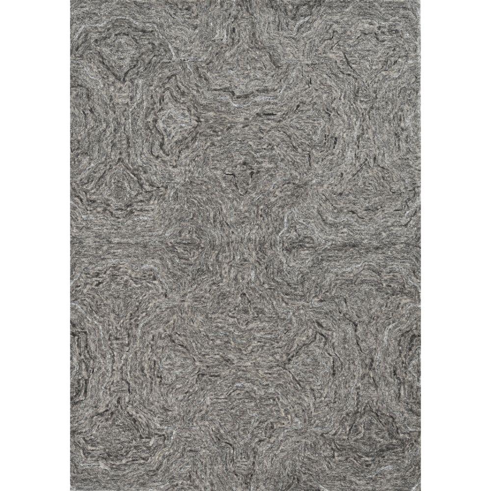 A luxurious grey hand-tufted abstract indoor area rug, showcasing intricate patterns and soft textures, perfect for enhancing living spaces.
