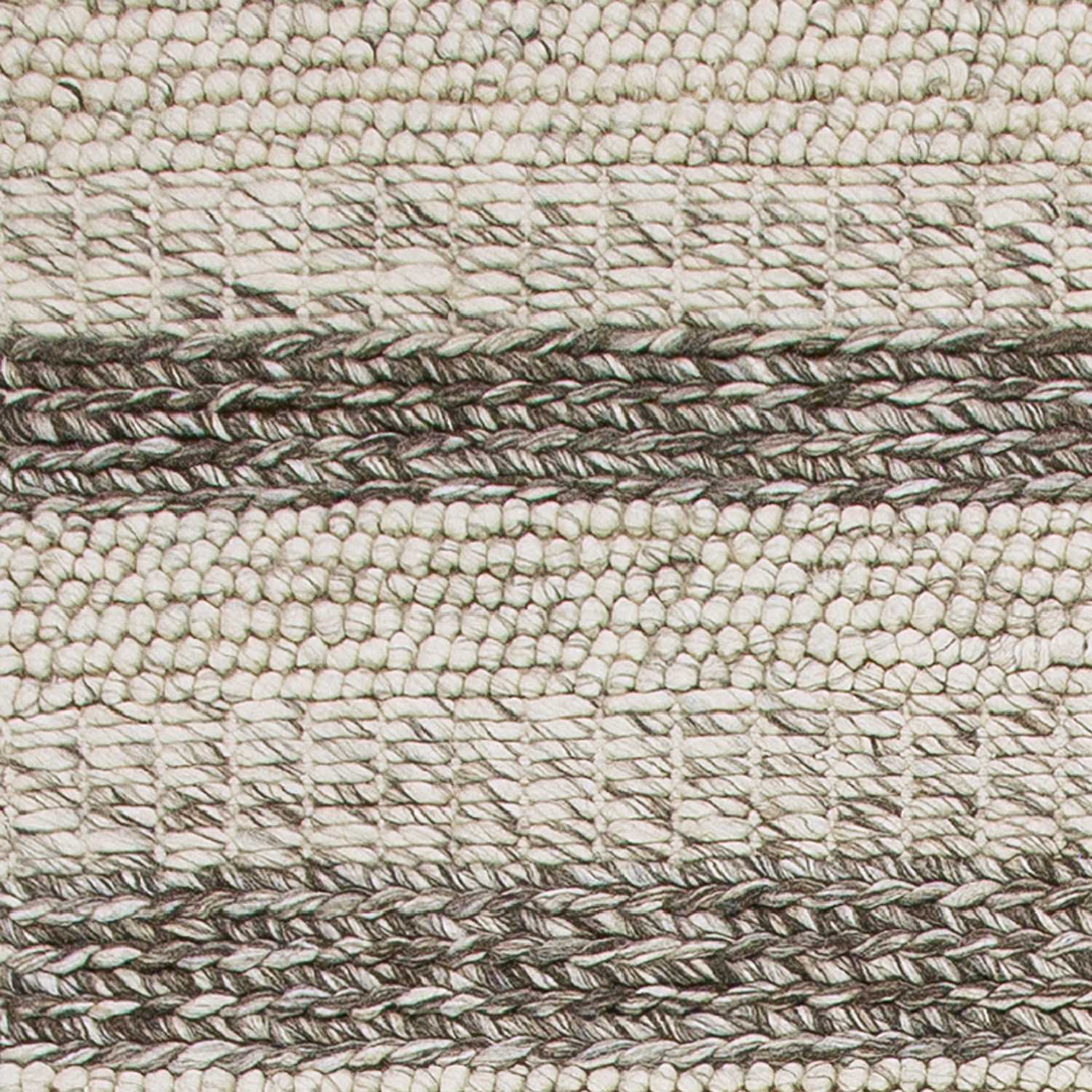 8x10 grey and white hand woven knobby stripes indoor area rug showcasing modern design and soft texture.