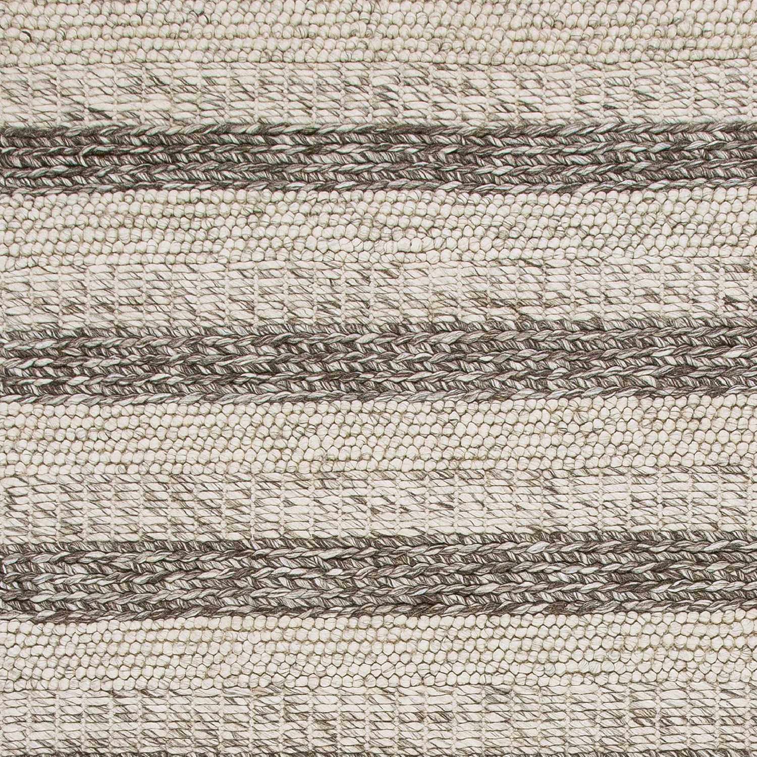 8x10 grey and white hand woven knobby stripes indoor area rug showcasing modern design and soft texture.